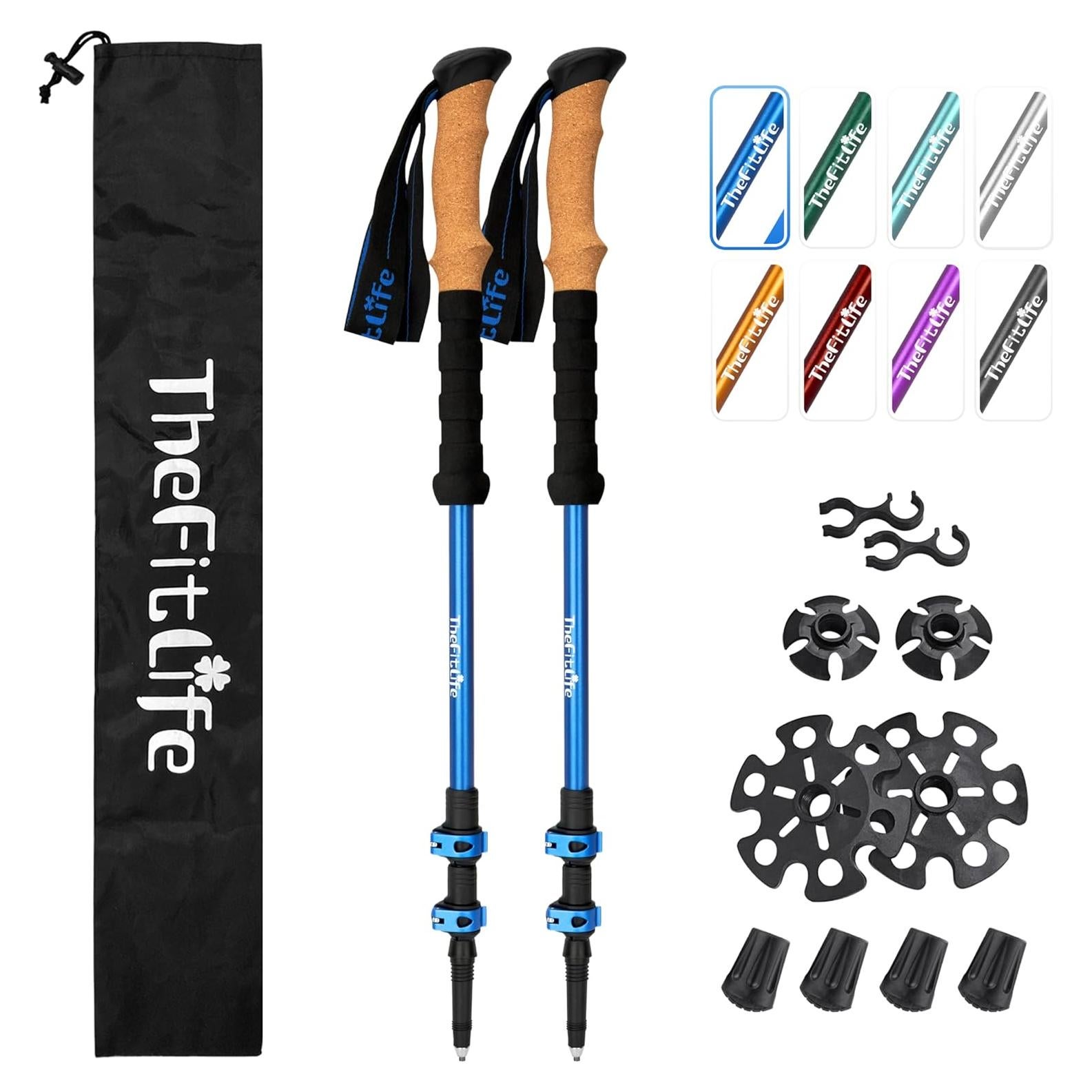 Bastones de Senderismo TheFitLife Aluminio 7075 Ajustables