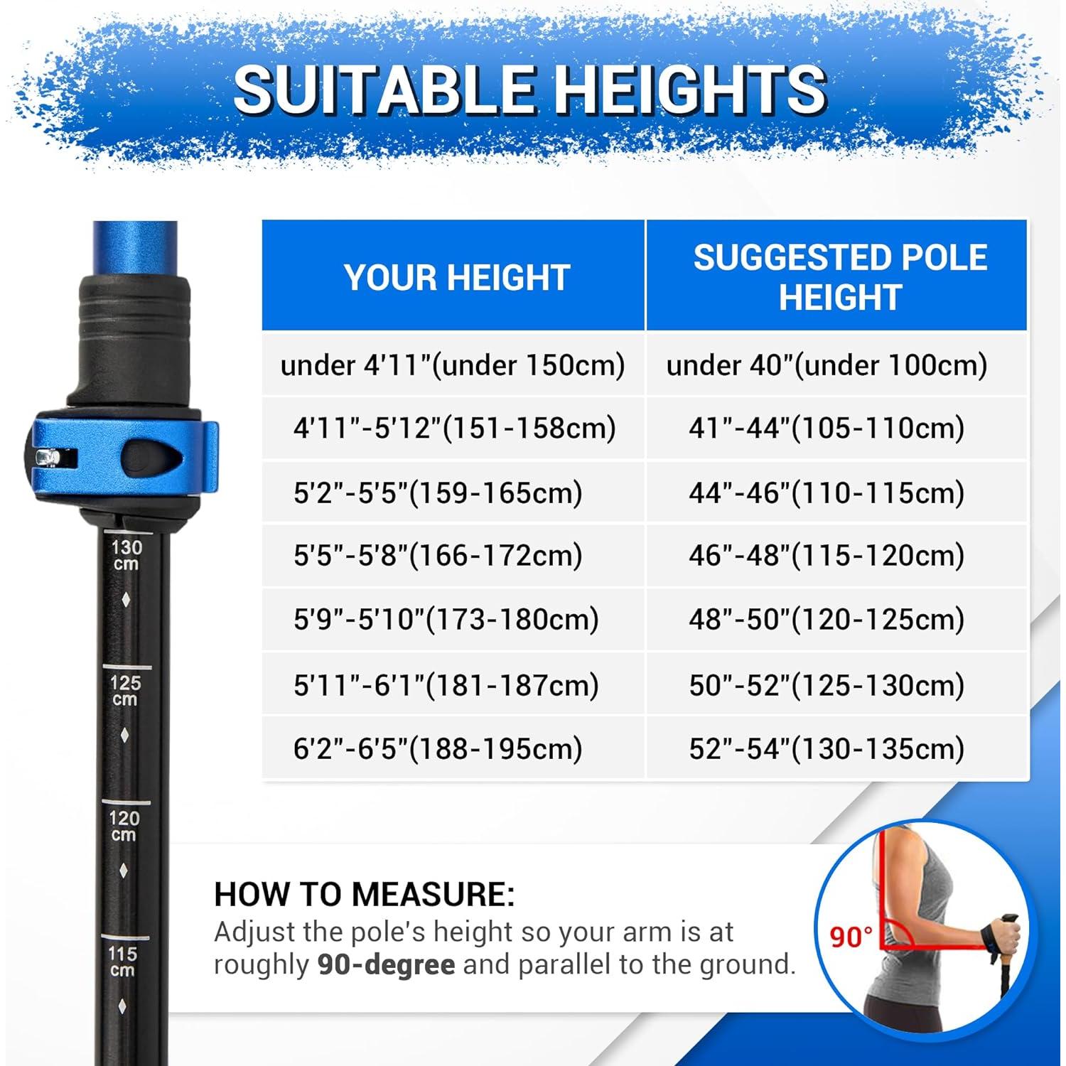 Bastones de Senderismo TheFitLife Aluminio 7075 Ajustables