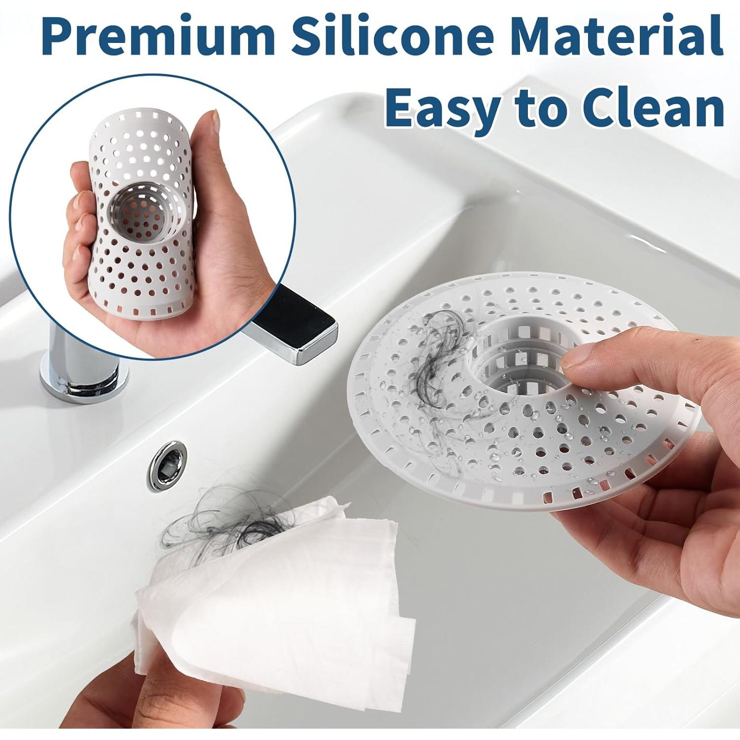 Captador de Cabello Dagoodia 3PCS Silicona Drenaje 11.43 cm