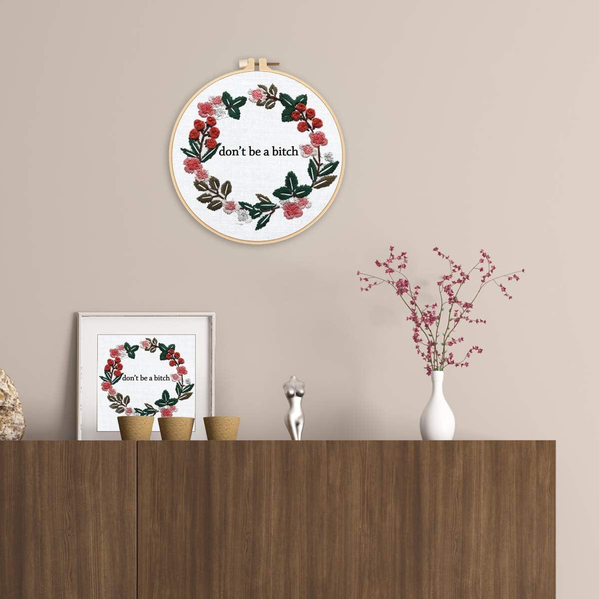 Kit de Bordado Completo Louise Maelys Floral 14x14 cm