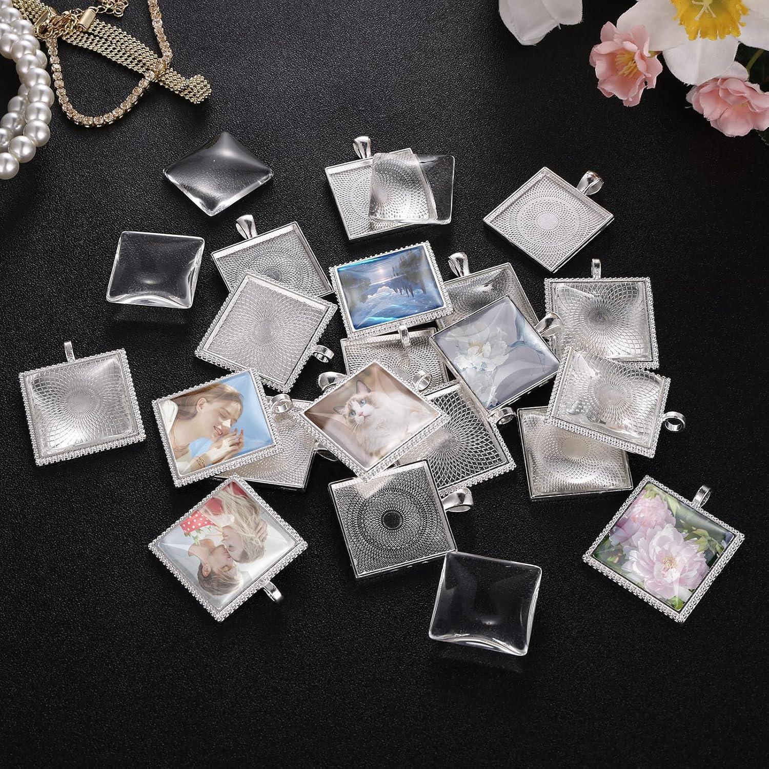 Bandejas de Colgante Cuadradas Miraclekoo 40 Pcs 25 mm