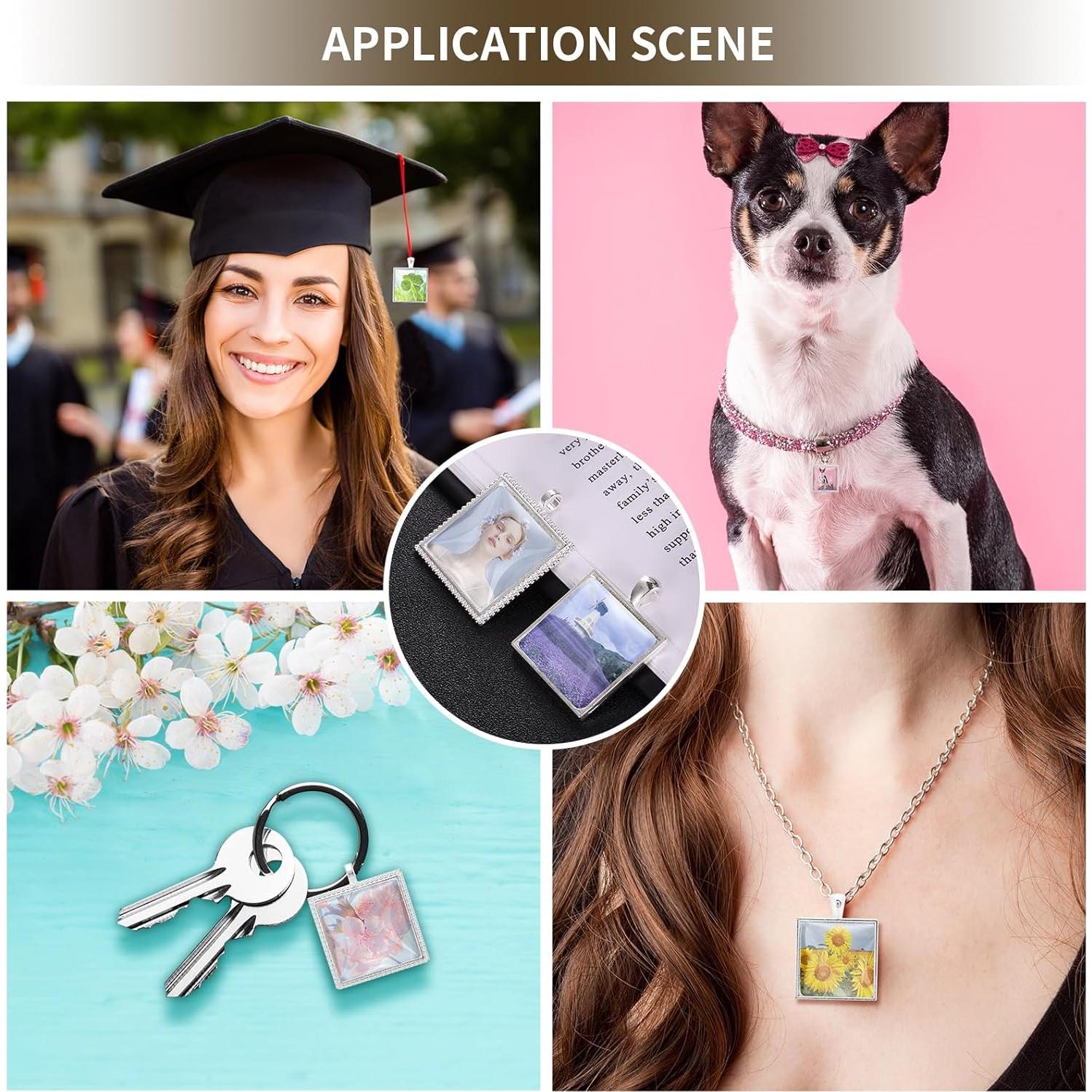 Bandejas de Colgante Cuadradas Miraclekoo 40 Pcs 25 mm