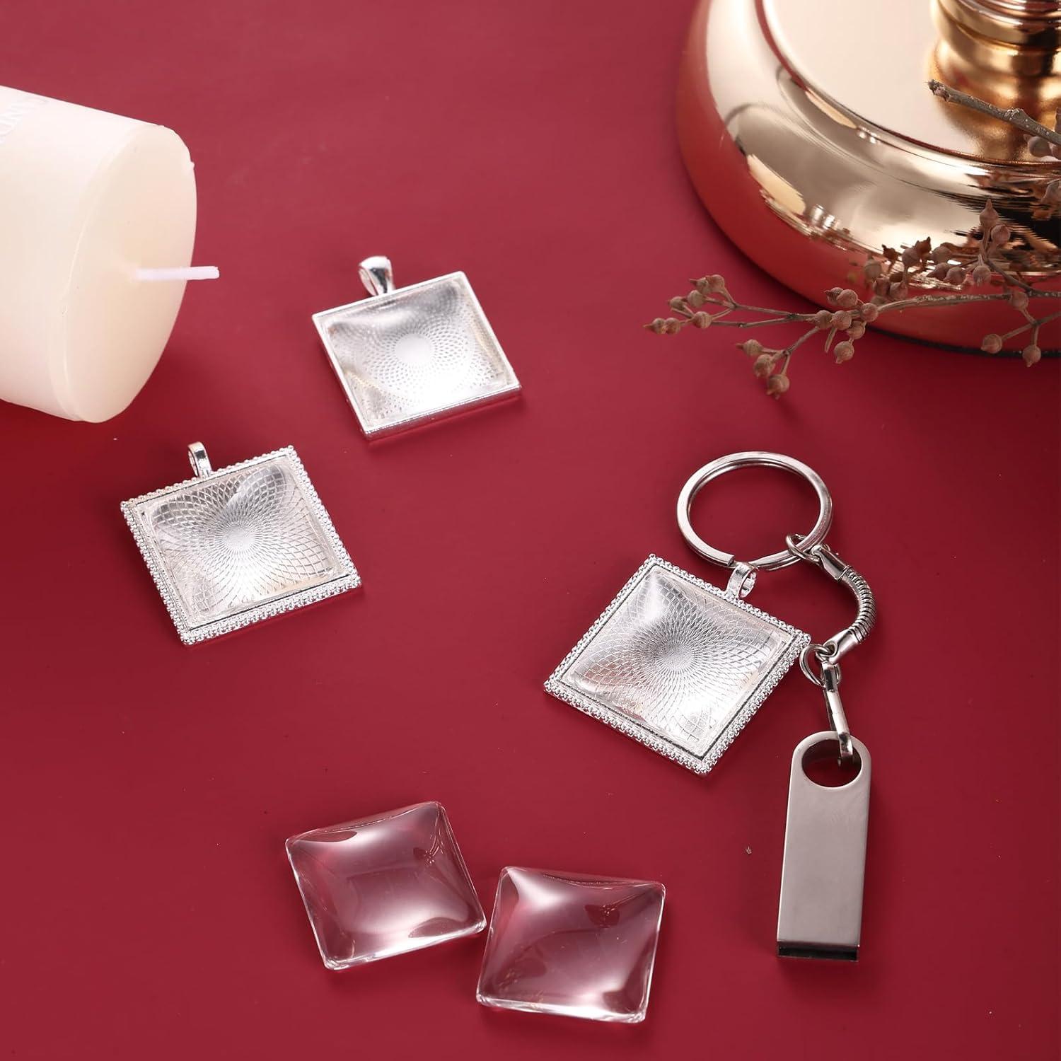 Bandejas de Colgante Cuadradas Miraclekoo 40 Pcs 25 mm