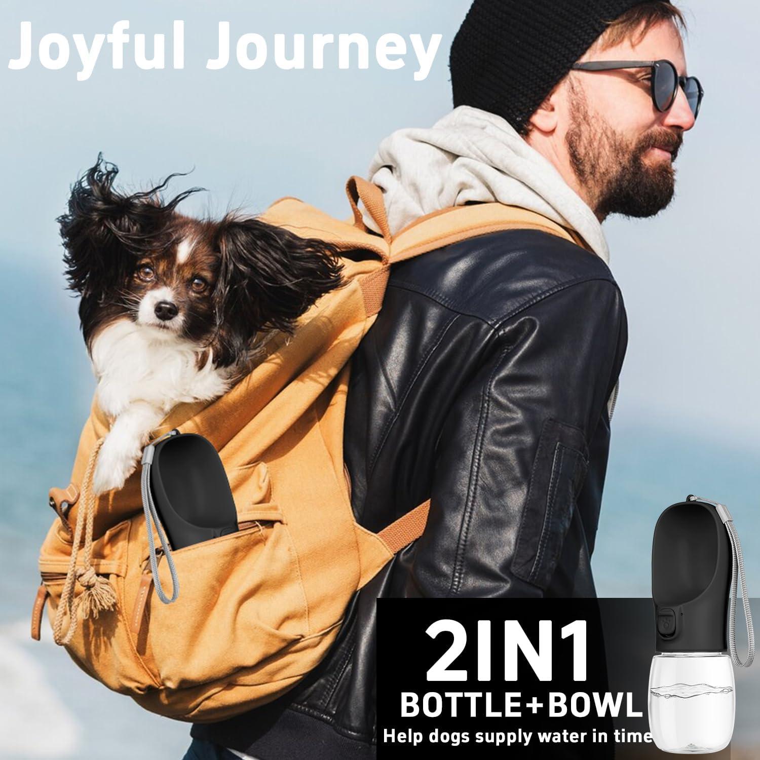 Botella de Agua Portátil para Perros Maiiu 350ml a Prueba de Fugas