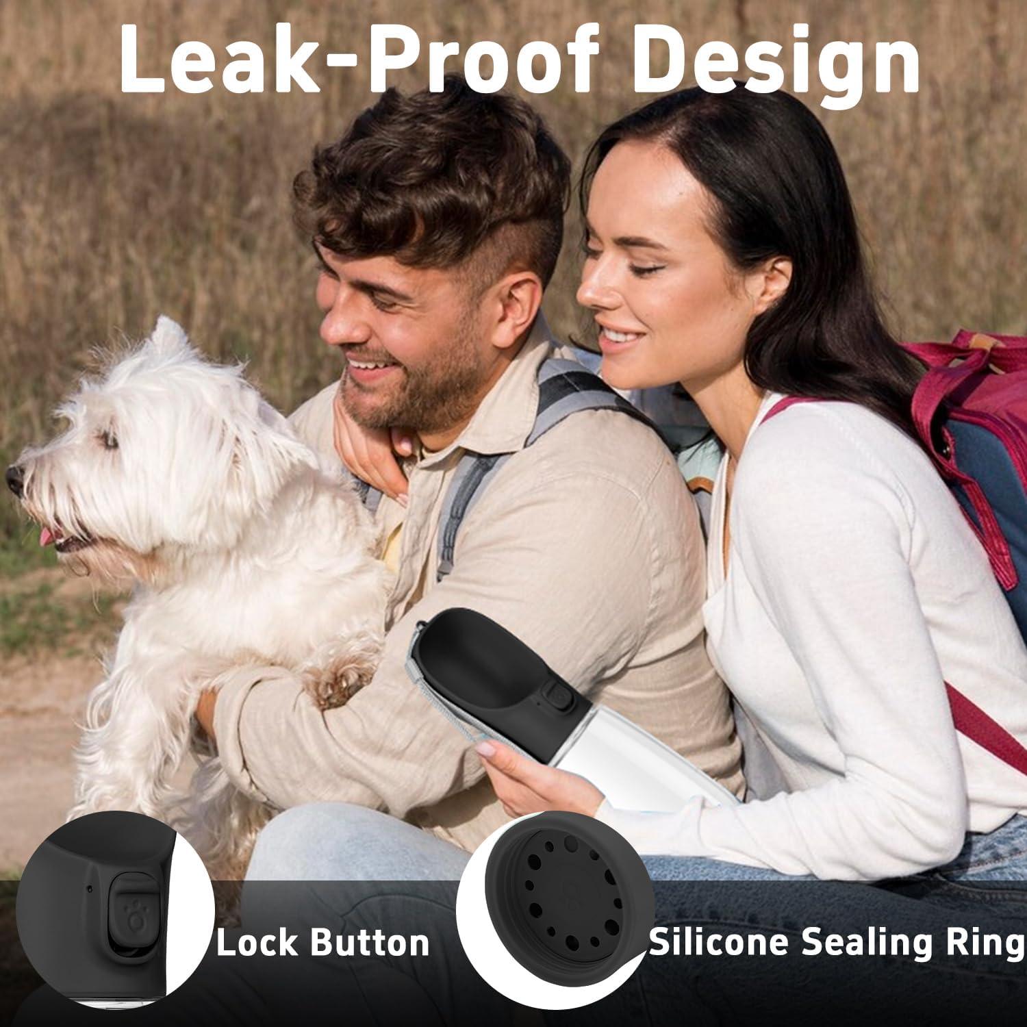 Botella de Agua Portátil para Perros Maiiu 350ml a Prueba de Fugas