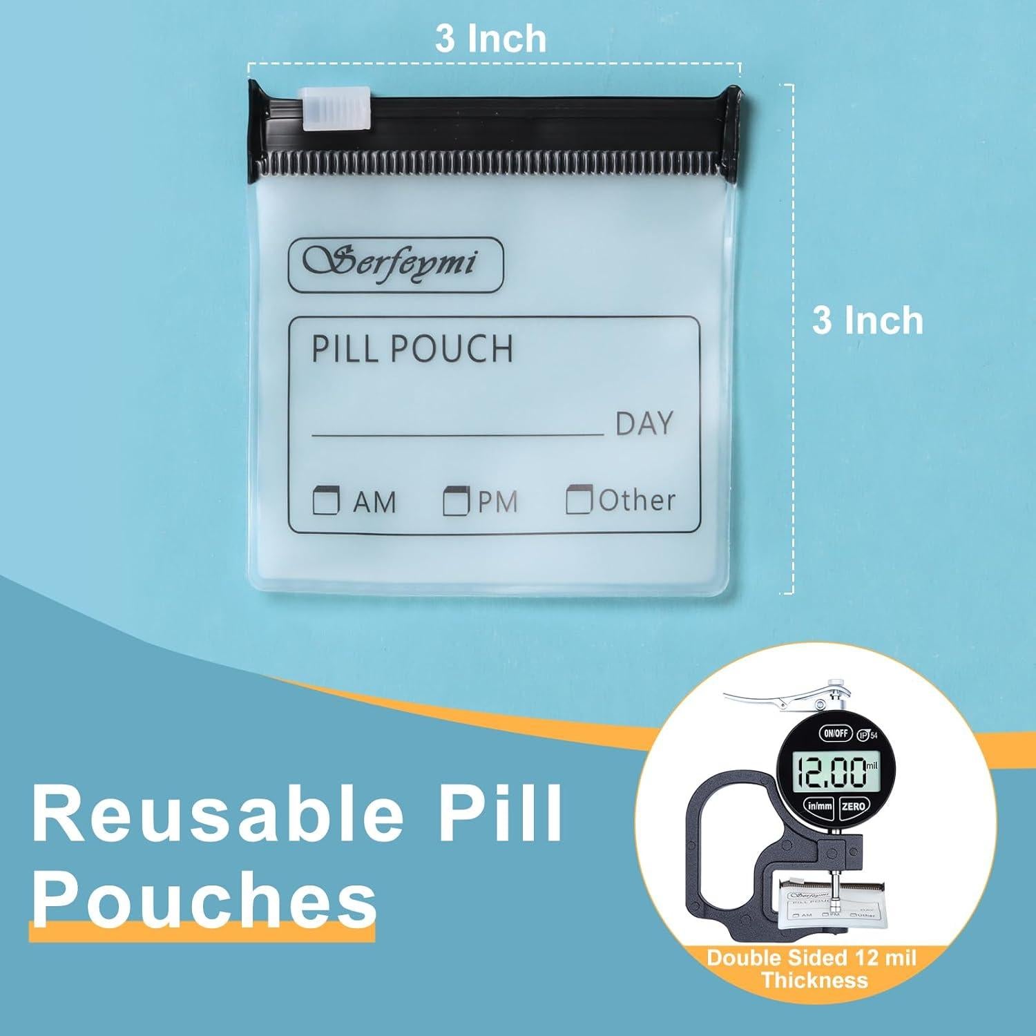 Bolsas Organizadoras de Pastillas Serfeymi 32 Pcs 76x76mm