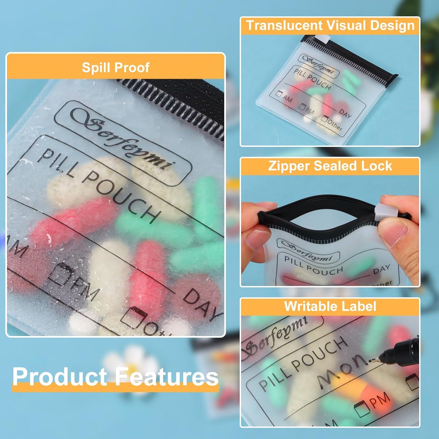 Bolsas Organizadoras de Pastillas Serfeymi 32 Pcs 76x76mm