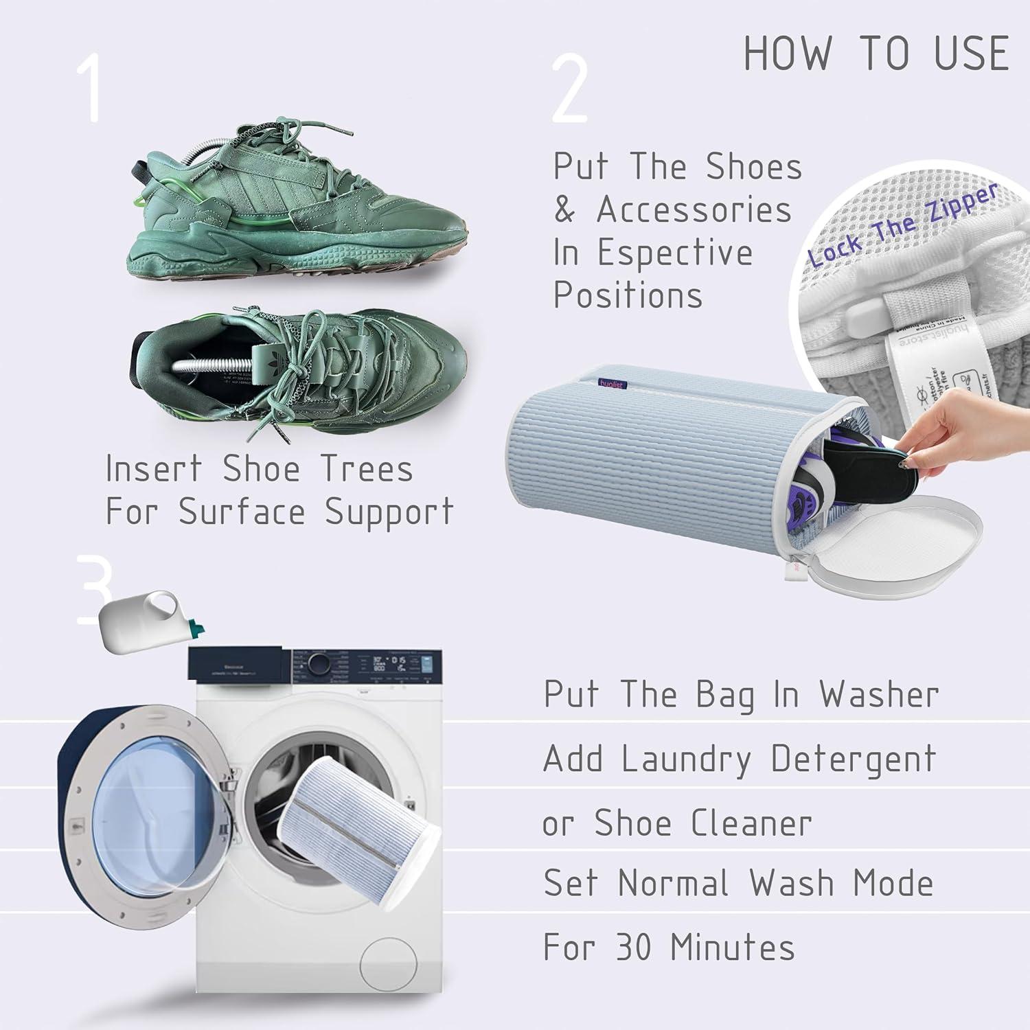 Bolsa de Lavado de Zapatos Doble HugList - Azul Bebé