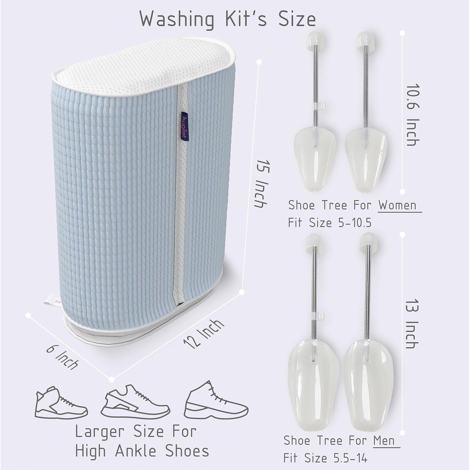 Bolsa de Lavado de Zapatos Doble HugList - Azul Bebé