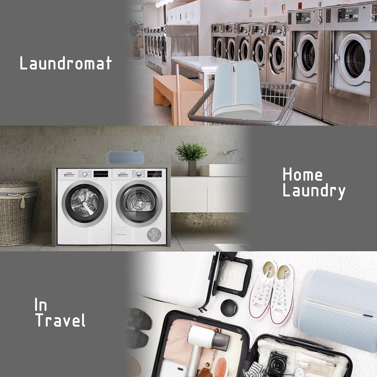 Bolsa de Lavado de Zapatos Doble HugList - Azul Bebé