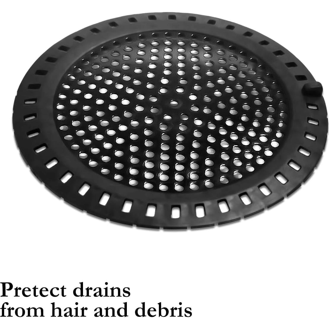 Rejilla de desagüe Huntonry negra 4.76x0.30 cm acero inoxidable