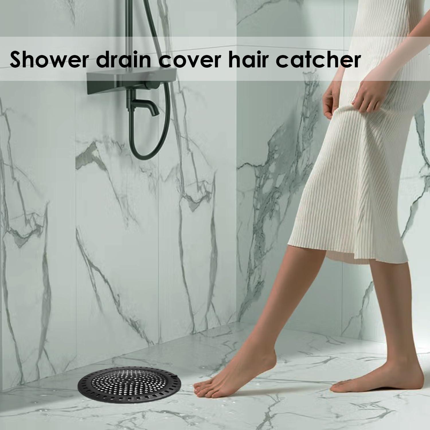 Rejilla de desagüe Huntonry negra 4.76x0.30 cm acero inoxidable