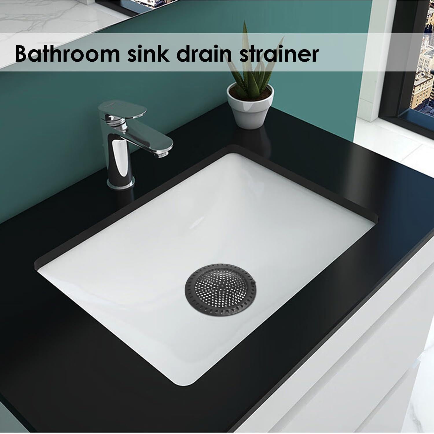 Rejilla de desagüe Huntonry negra 4.76x0.30 cm acero inoxidable