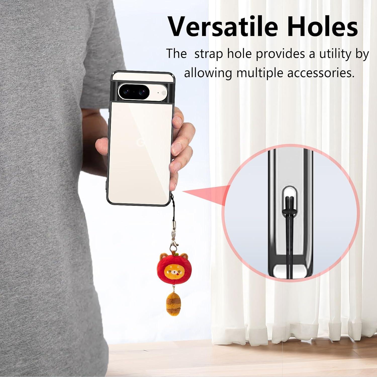 Funda delgada para Google Pixel 8 Ankceed, protección militar, negra