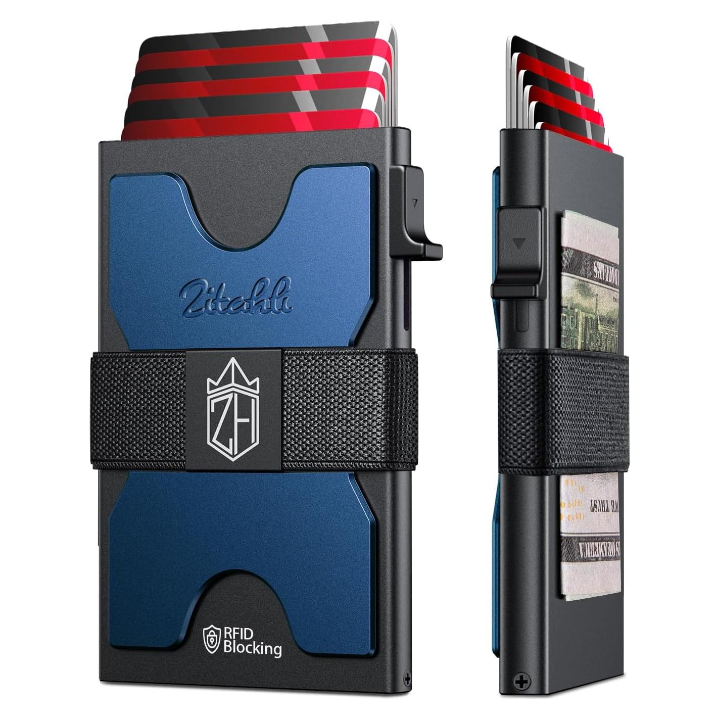 Billetera Minimalista Zitahli para Hombre con Bloqueo RFID - Azul Marino