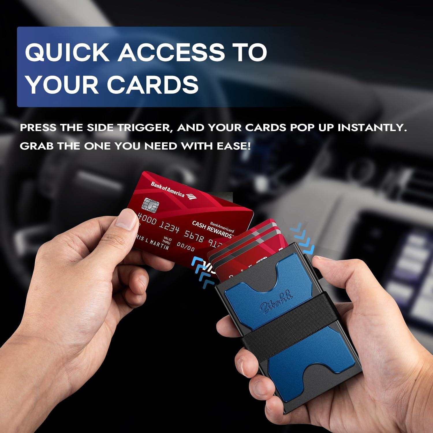 Billetera Minimalista Zitahli para Hombre con Bloqueo RFID - Azul Marino