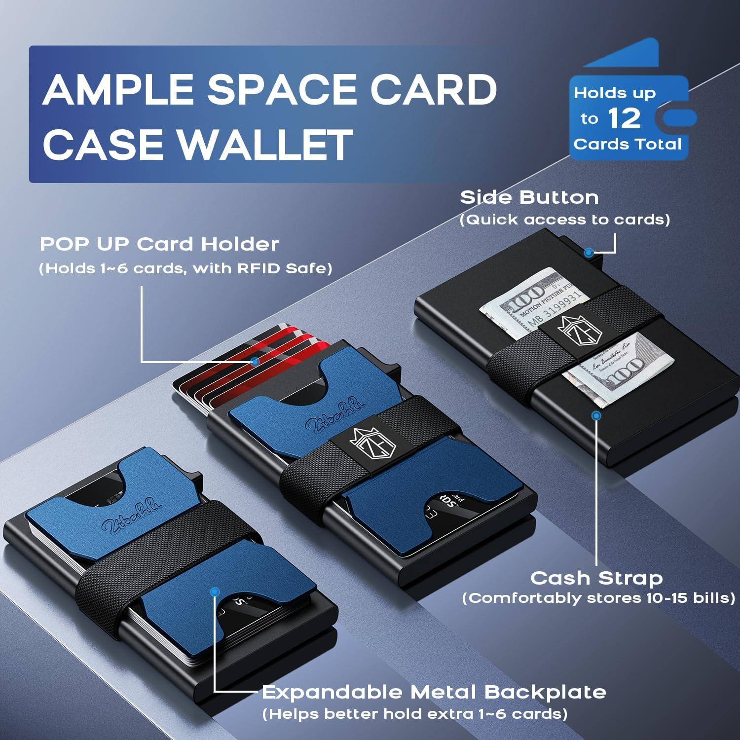 Billetera Minimalista Zitahli para Hombre con Bloqueo RFID - Azul Marino