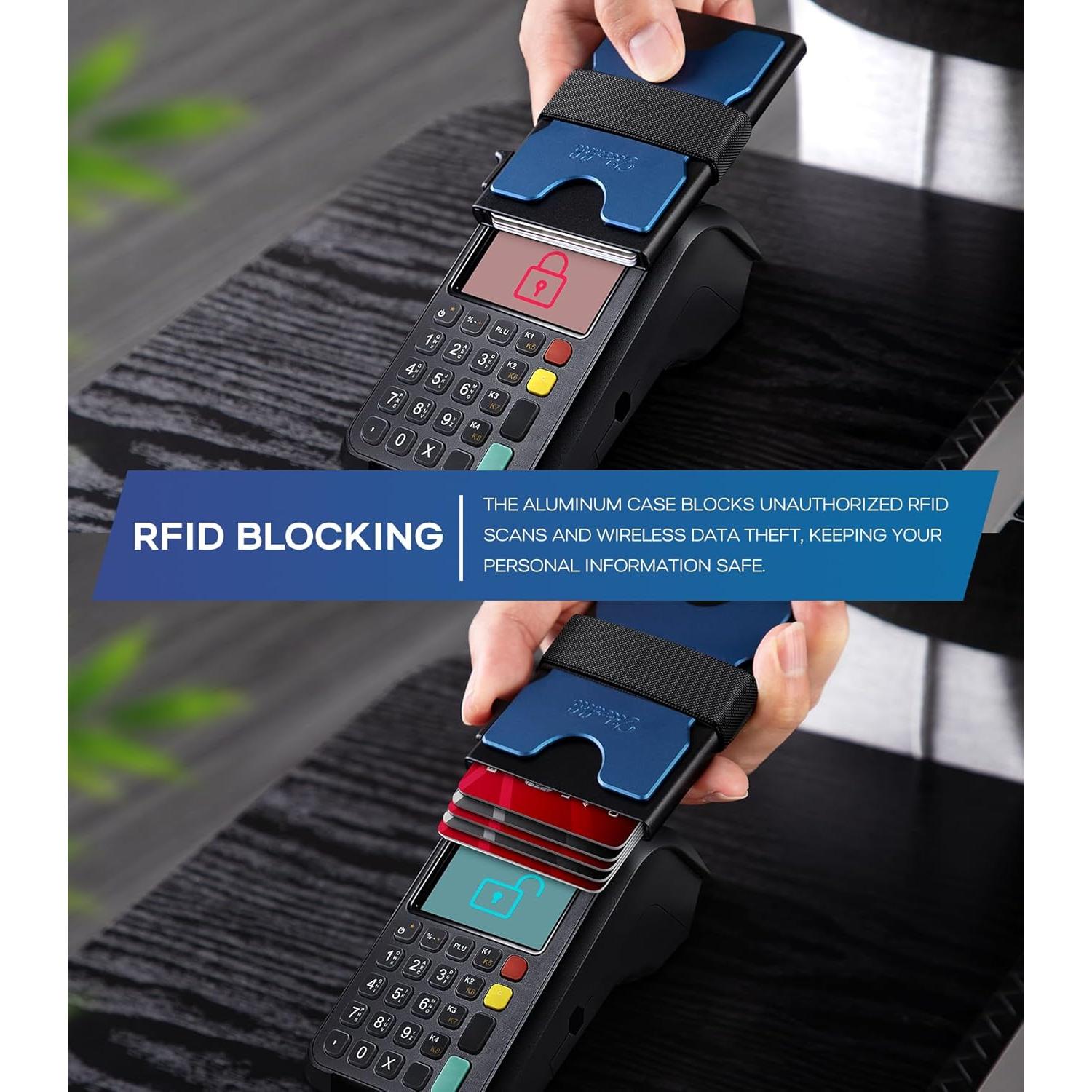 Billetera Minimalista Zitahli para Hombre con Bloqueo RFID - Azul Marino