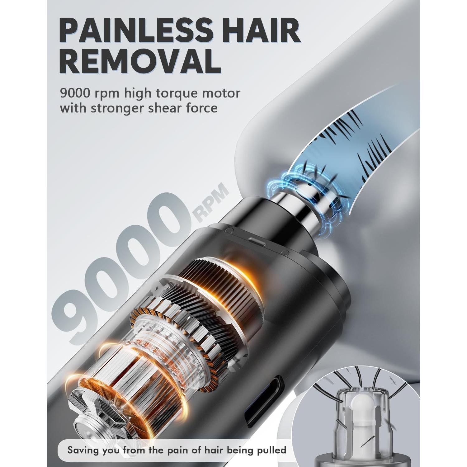 Cortador de Vello Nasal Carego Recargable Profesional Negro