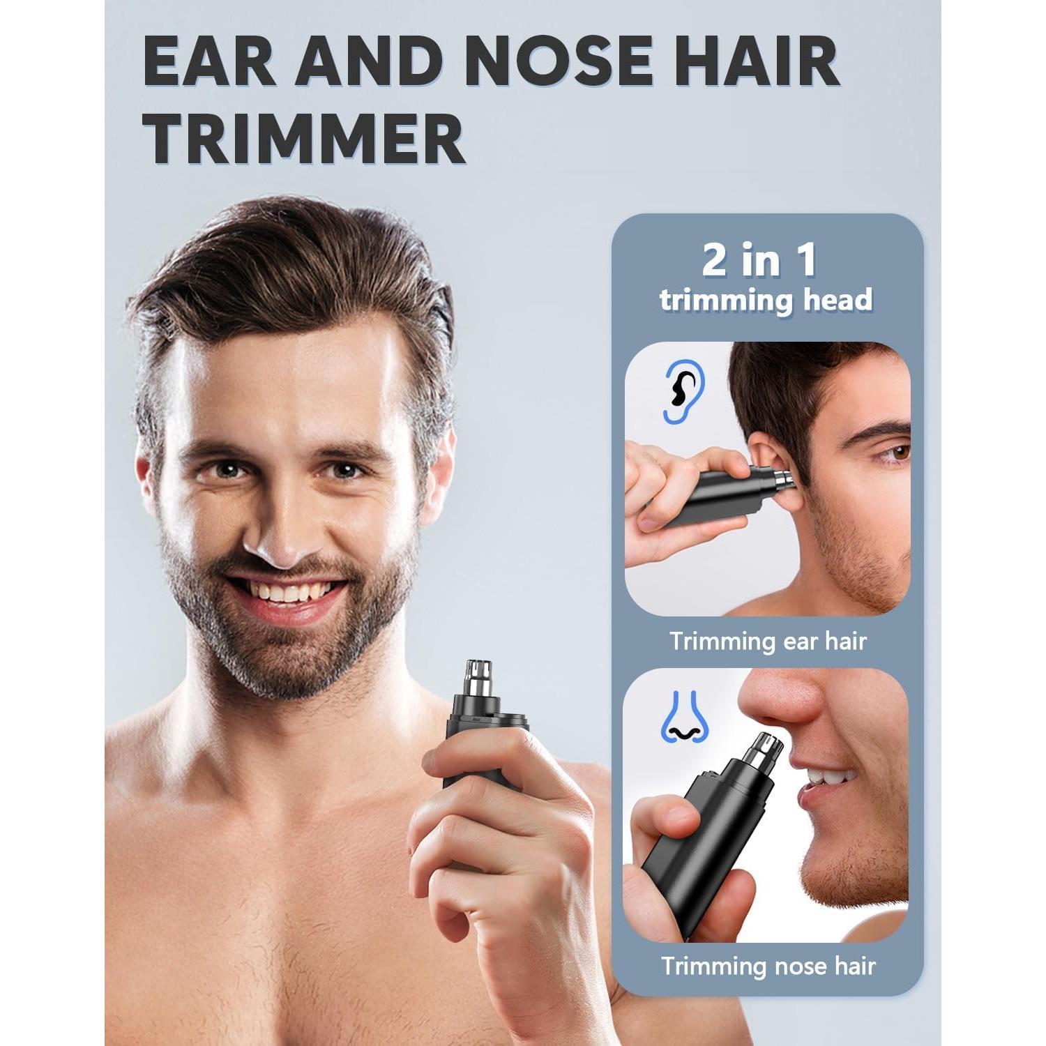 Cortador de Vello Nasal Carego Recargable Profesional Negro