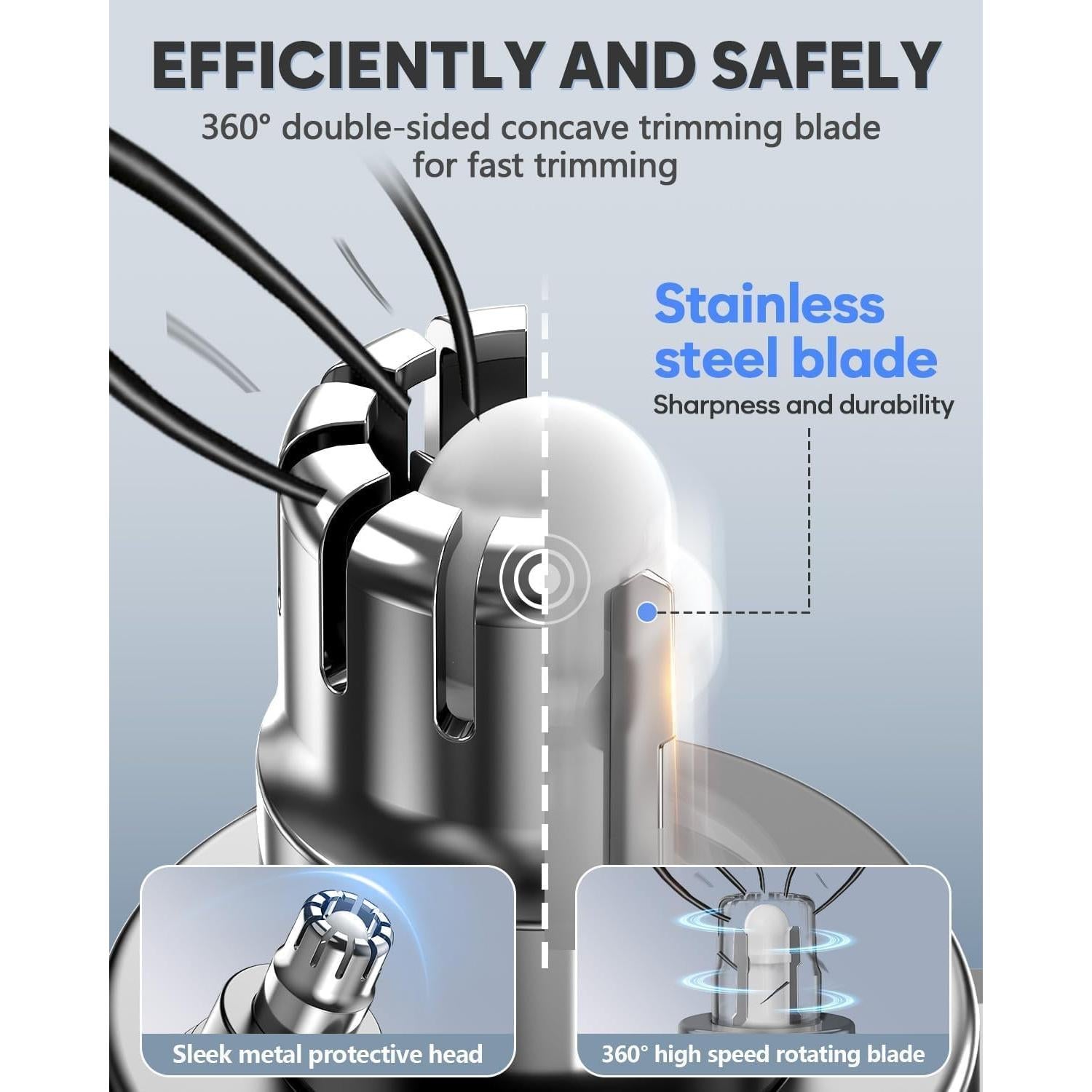 Cortador de Vello Nasal Carego Recargable Profesional Negro