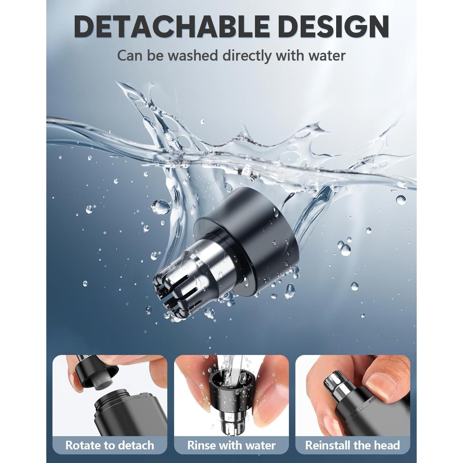 Cortador de Vello Nasal Carego Recargable Profesional Negro