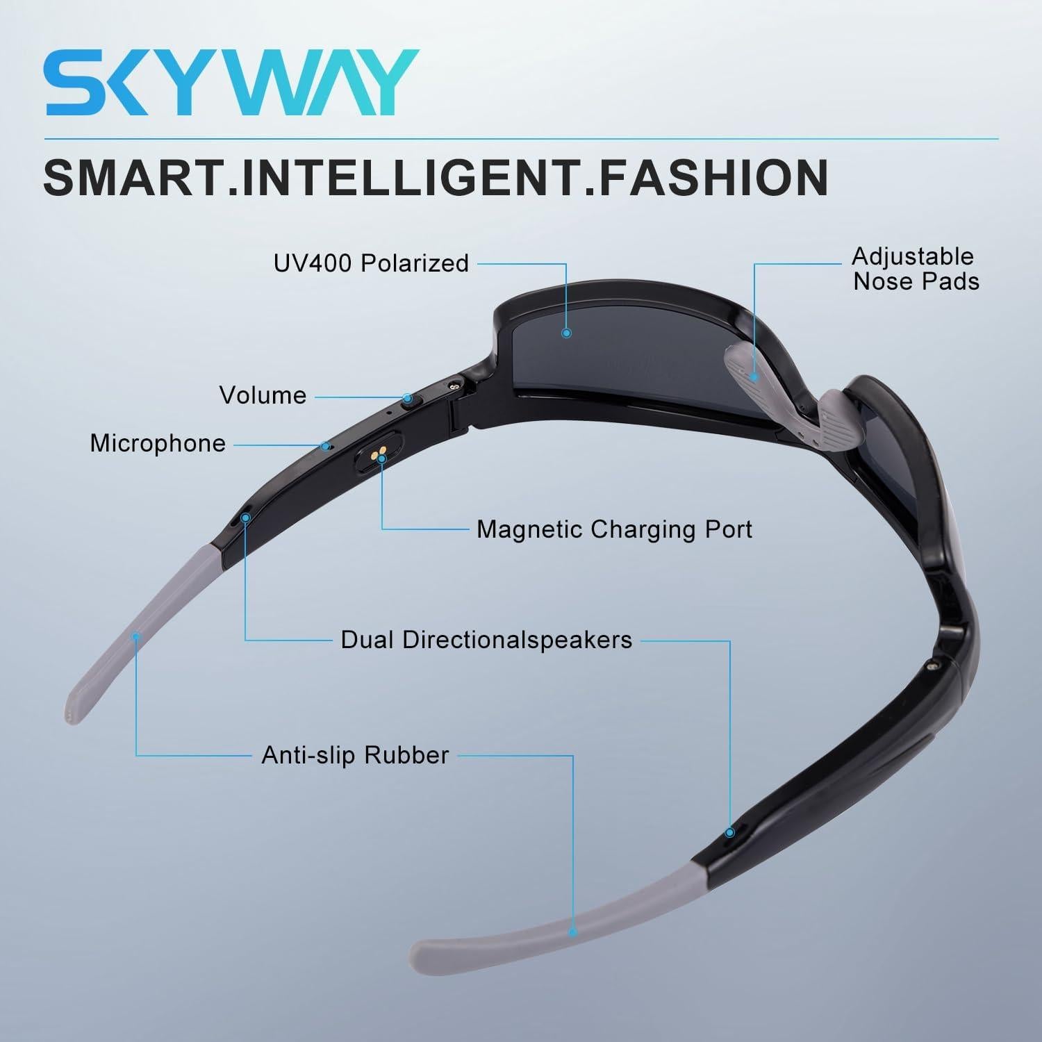 Gafas de sol deportivas SKYWAY con audio Bluetooth y UV