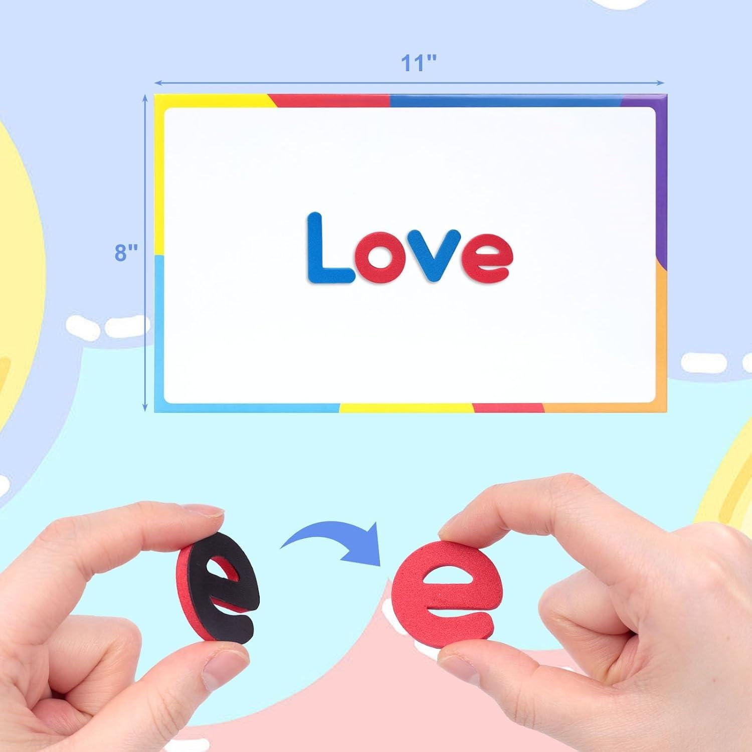 Kit de Letras Magnéticas LOVESTOWN 234 Piezas con Tablero