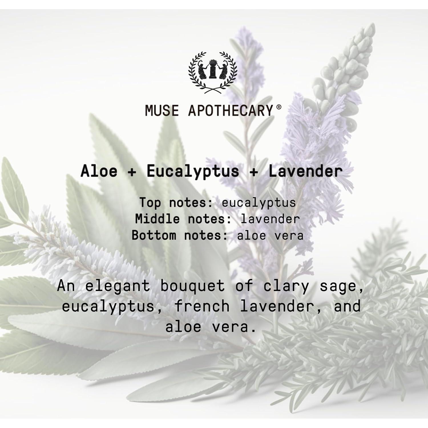 Rocío Aromático Muse Apothecary 113.4 ml Aloe Eucalipto Lavanda