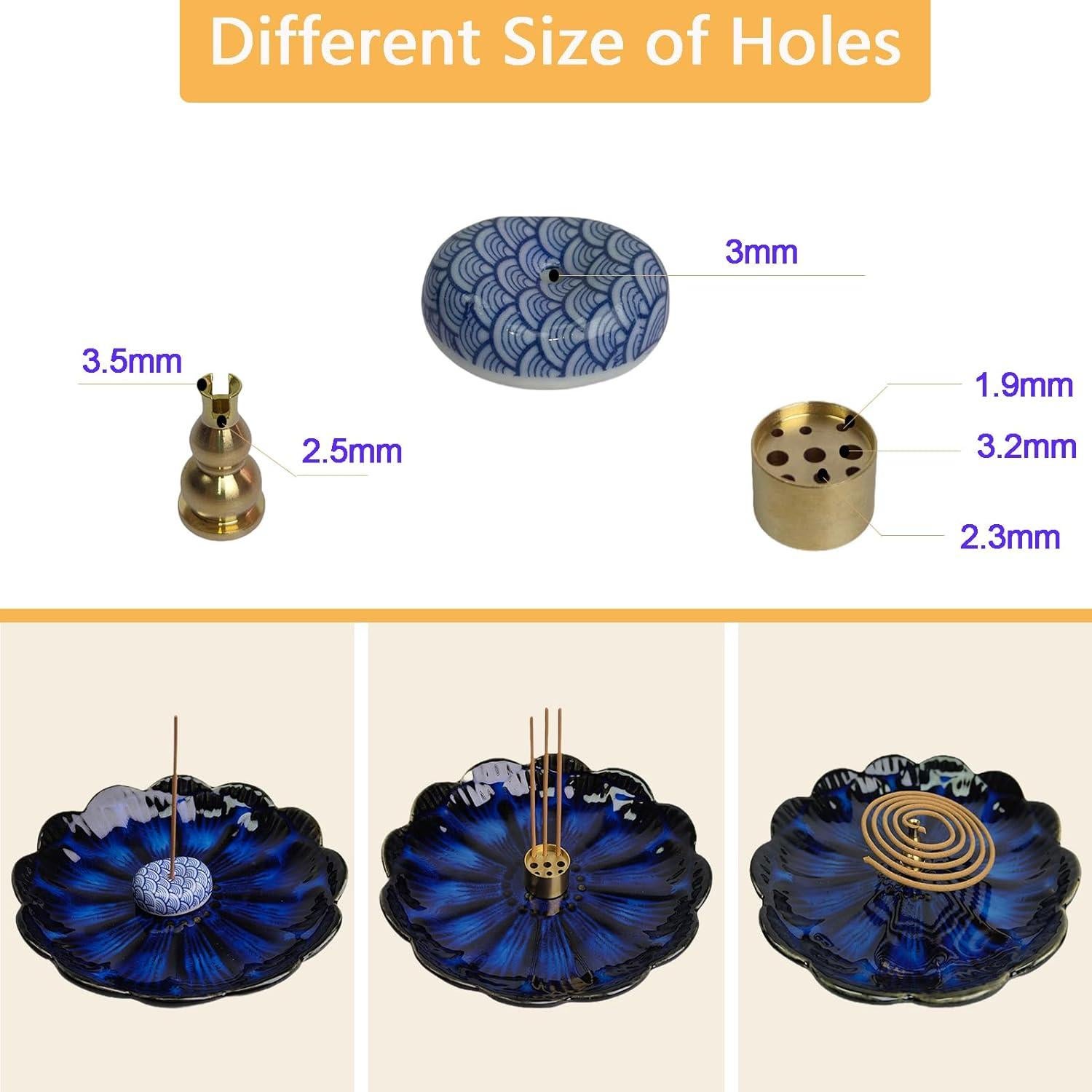 Soporte de Incienso Cerámica Fyedroed Azul 14cm Multiusos