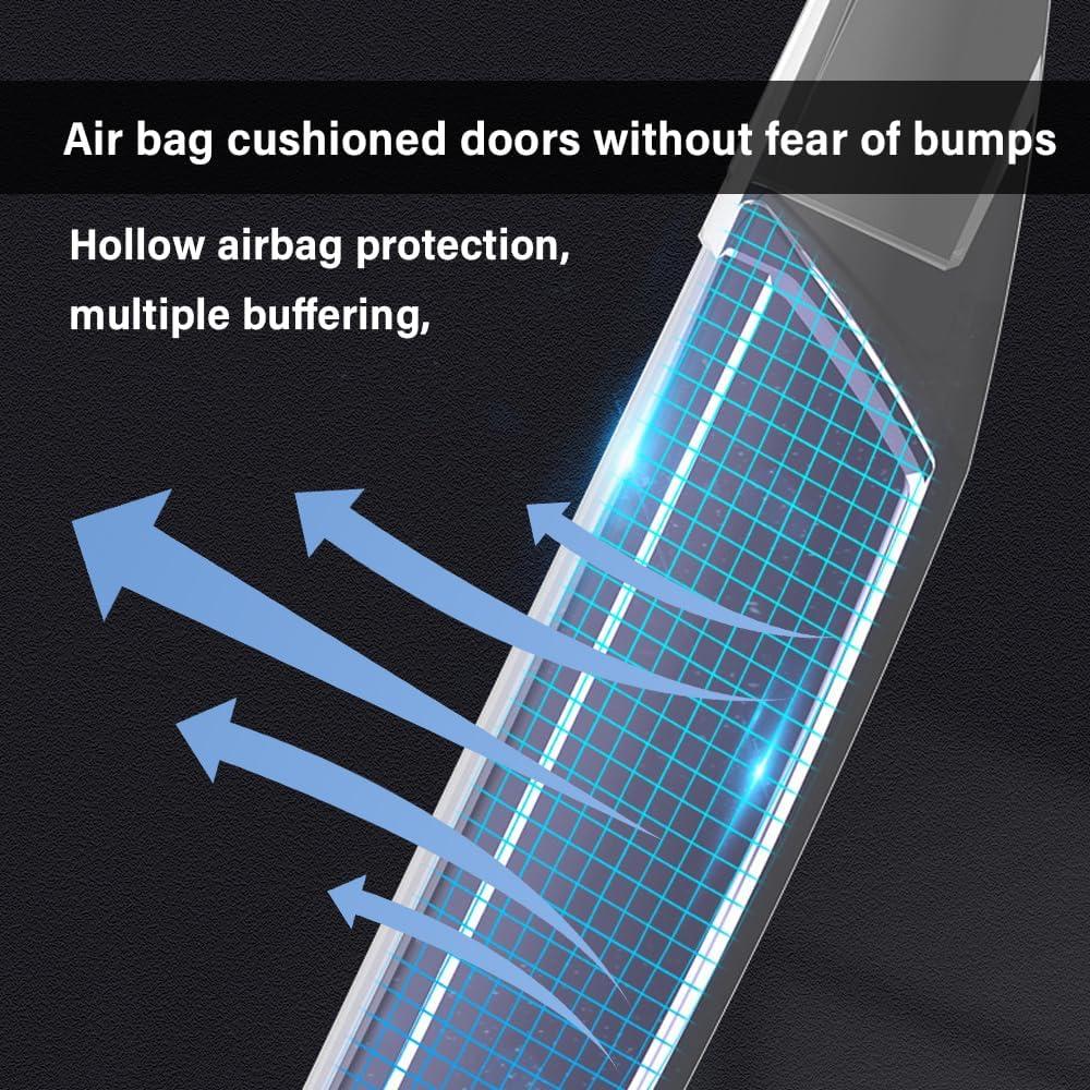 4 Protectores de Bordes de Puerta de Coche Figpade Negro Universal