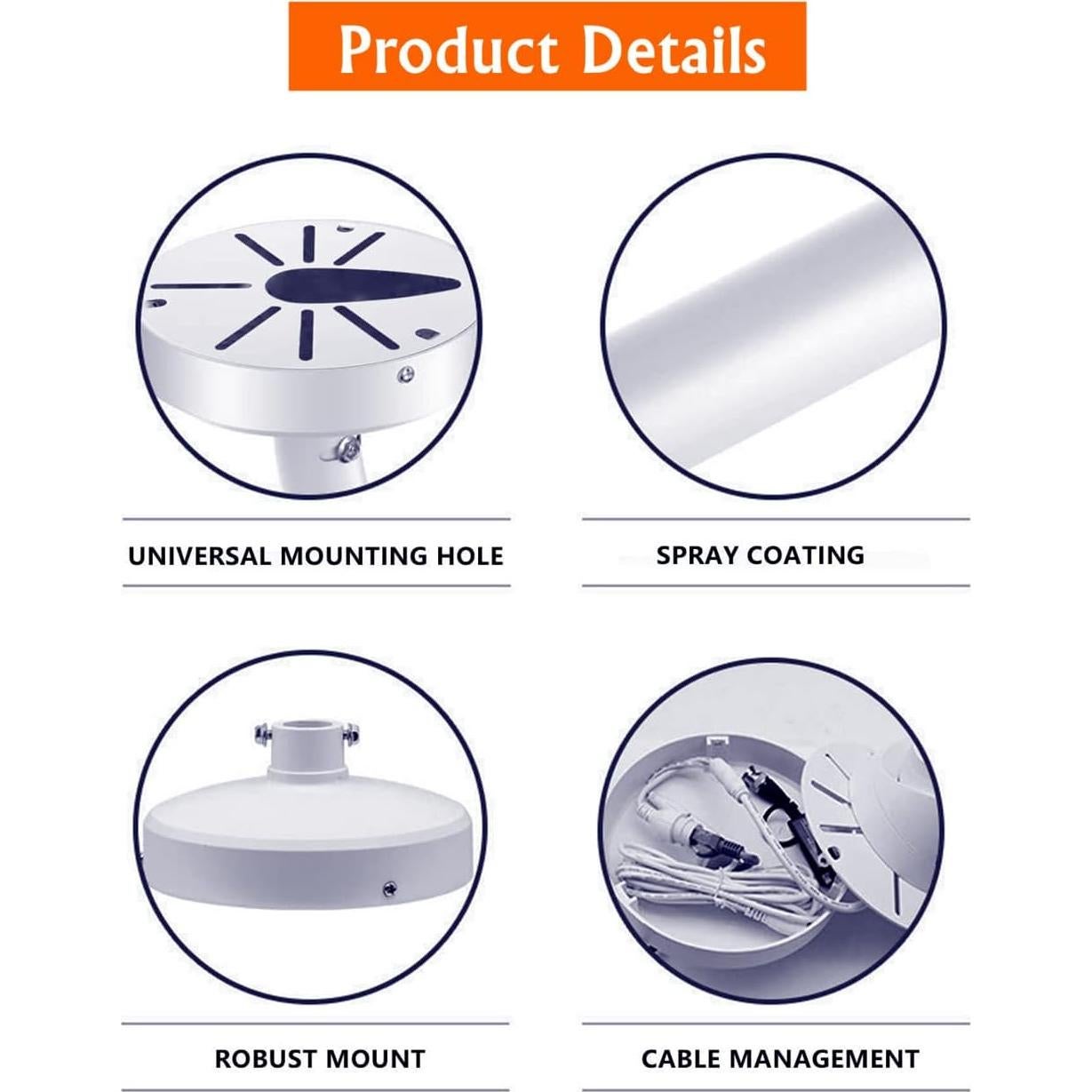 Soporte de Montaje en Pared FINXROLL para Cámara de Seguridad 200mm