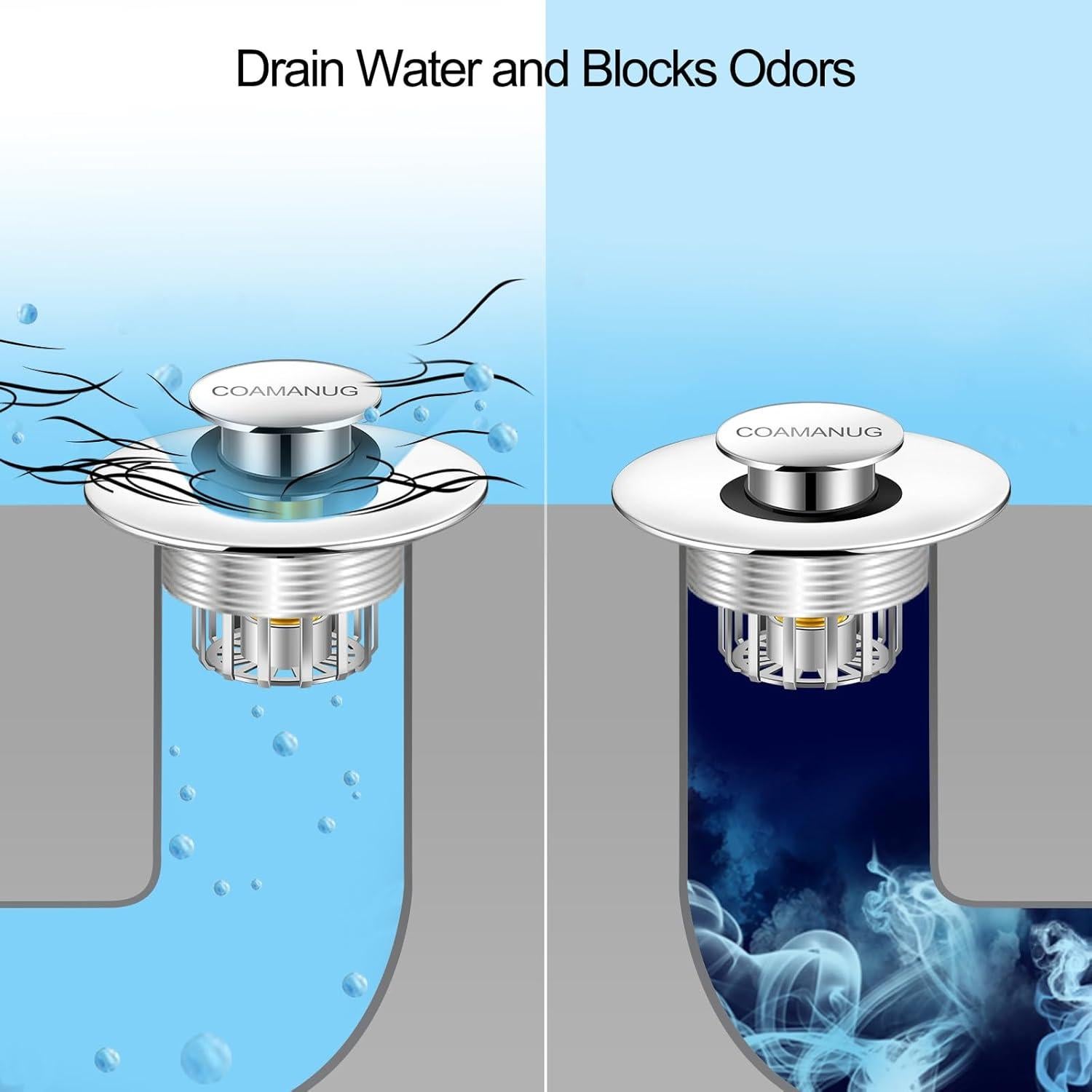 Tapón de Bañera COAMANUG con Filtro para Cabello