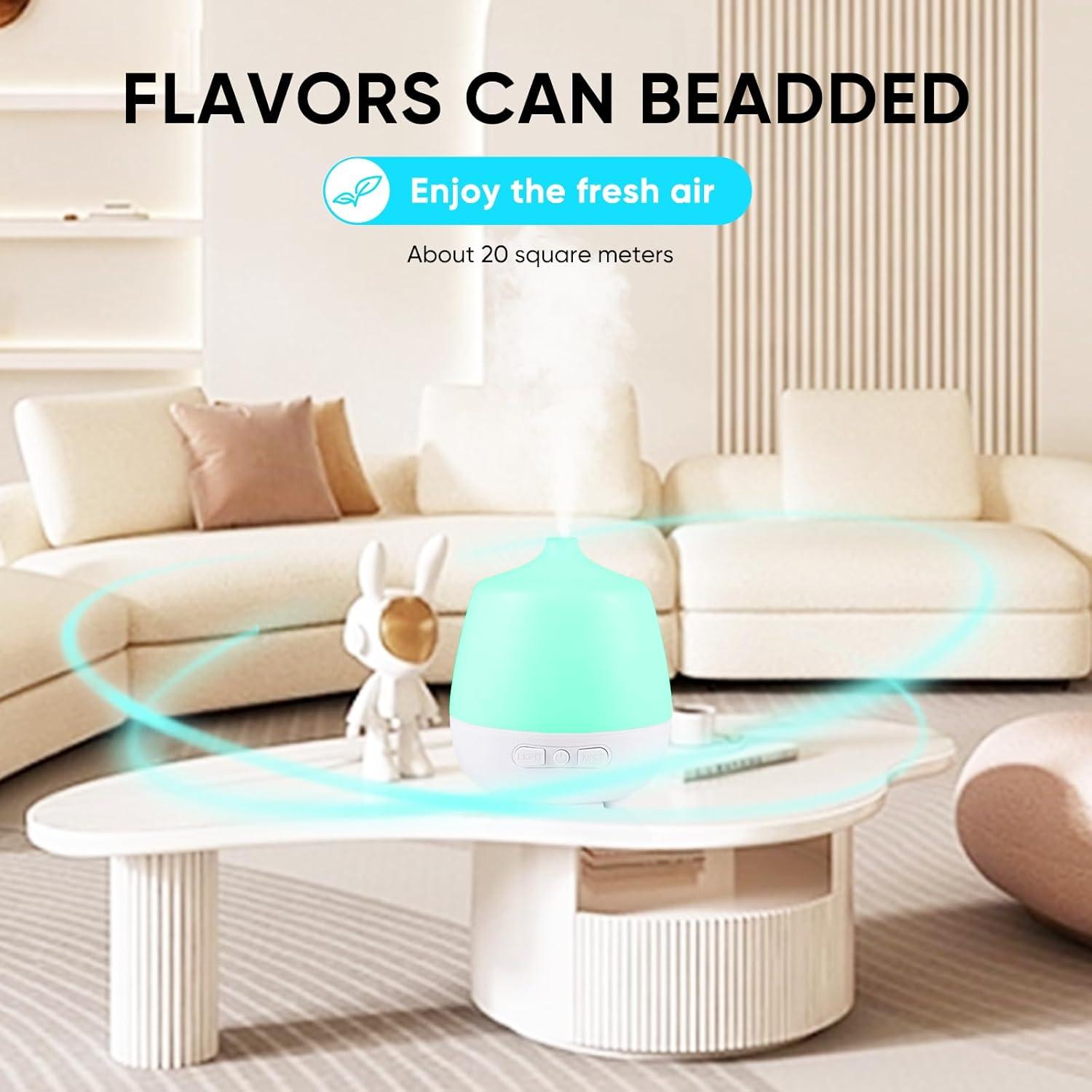 Difusor de Aceite Esencial HAPPTWS 220ml con Luz y Apagado Automático