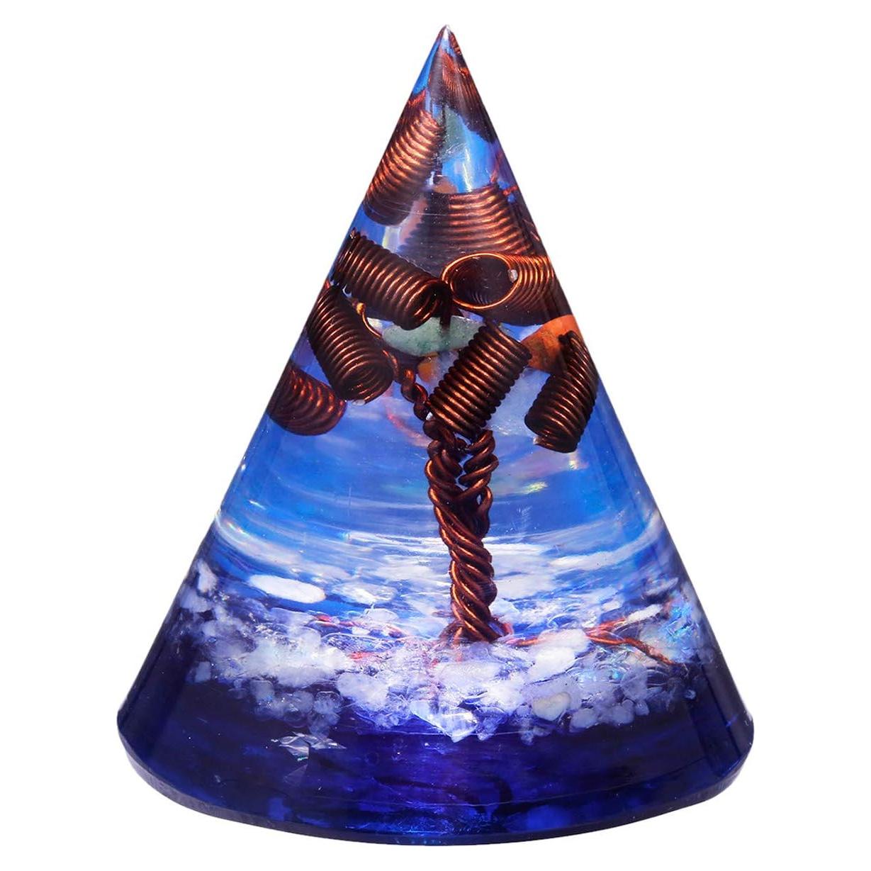 Pirámide Cónica Orgonita Mookaitedecor 6.99 cm Cuarzo Reiki