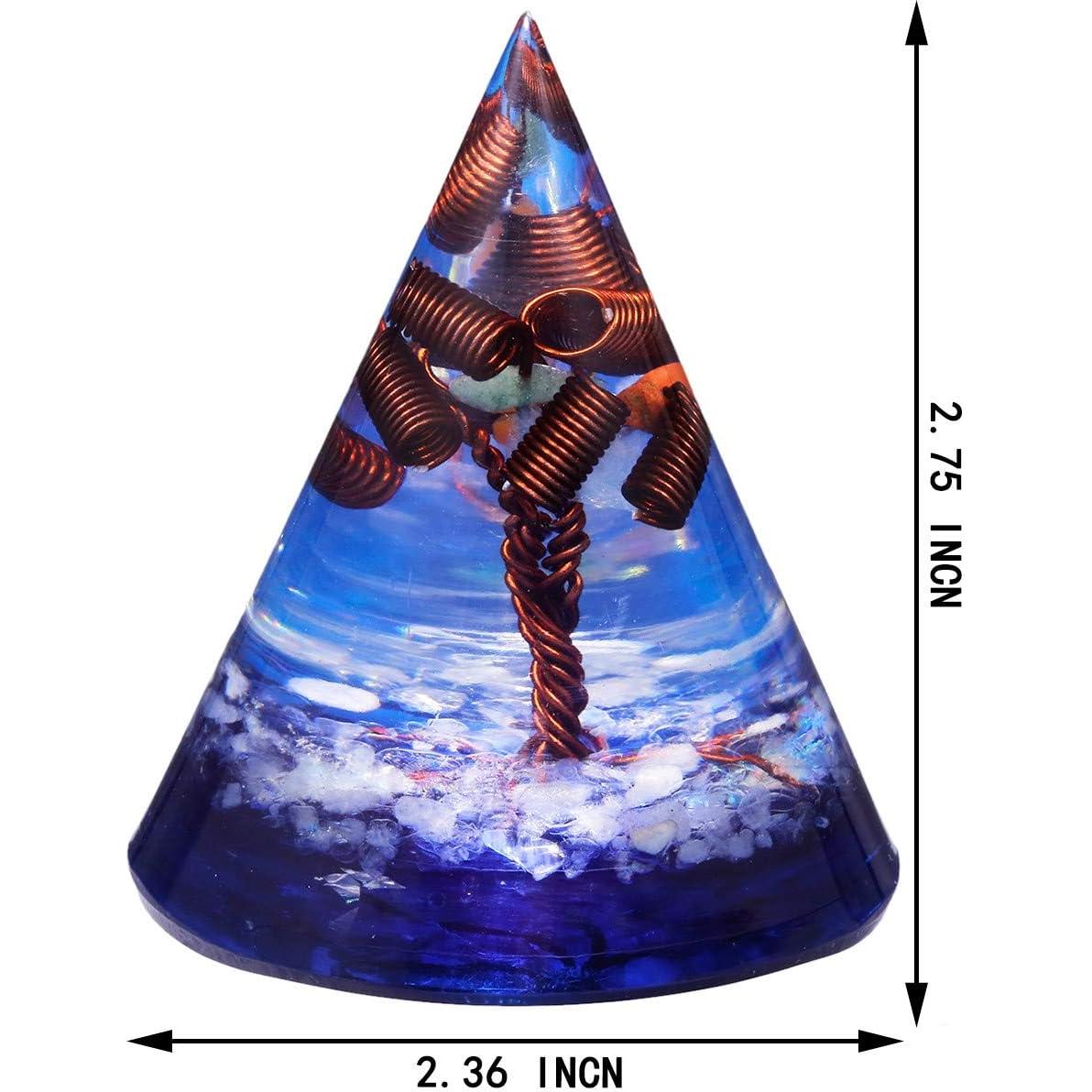 Pirámide Cónica Orgonita Mookaitedecor 6.99 cm Cuarzo Reiki