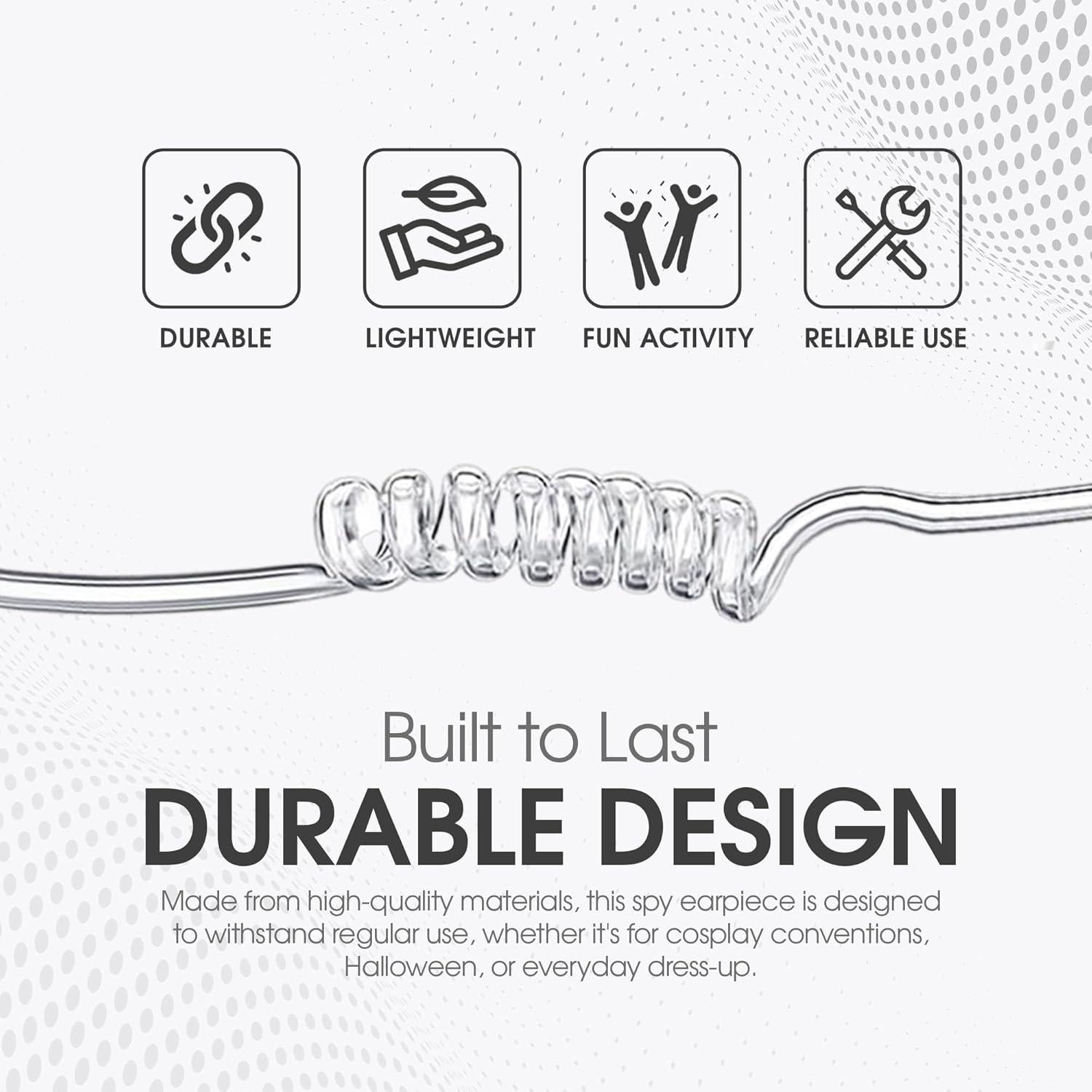 Auricular Espía Vaulted Skulls & Co para Disfraces de Agente Secreto