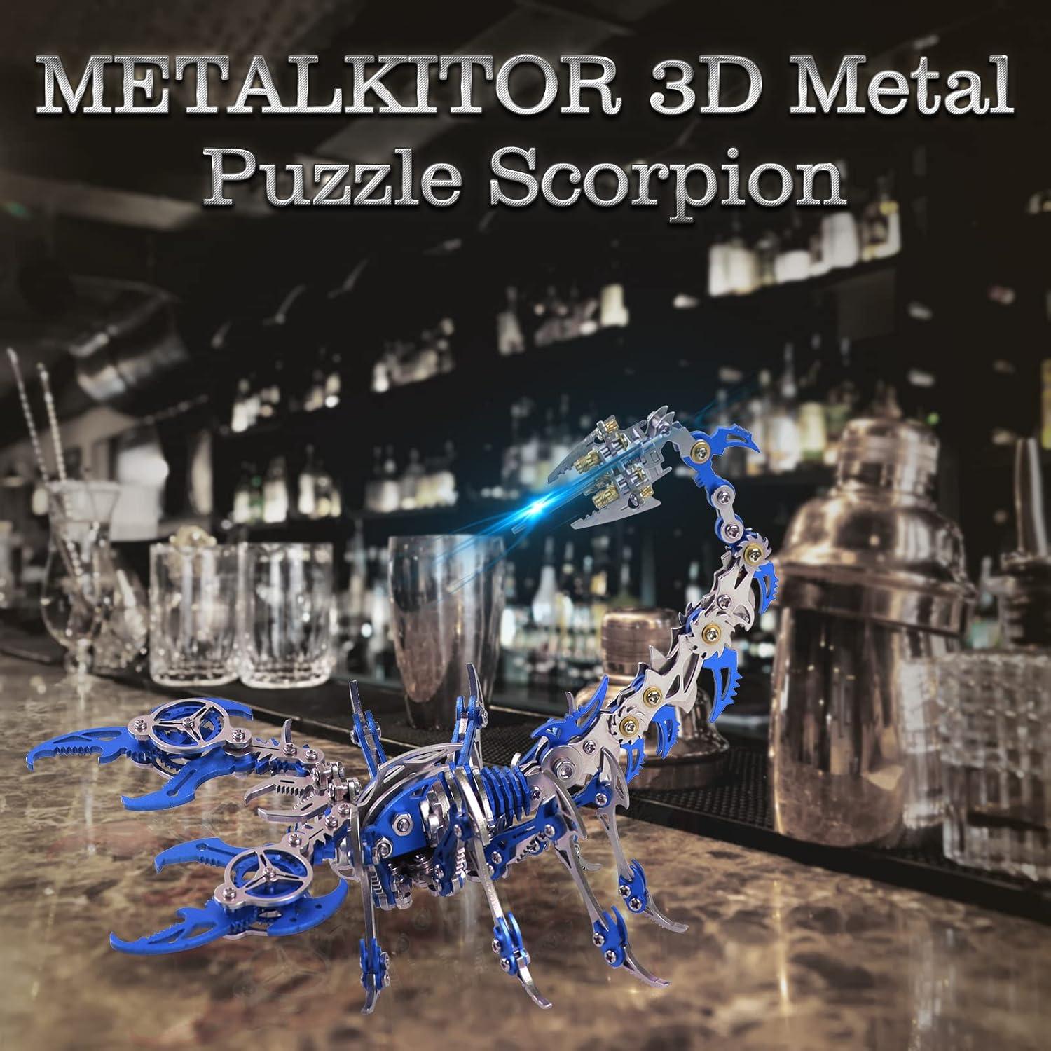 Rompecabezas 3D Escorpión Metálico DIY Metalkitor - 454 Piezas