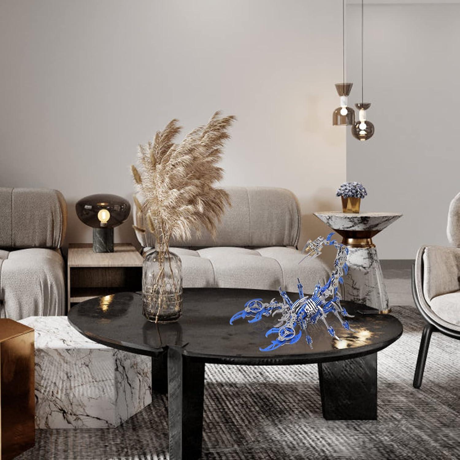 Rompecabezas 3D Escorpión Metálico DIY Metalkitor - 454 Piezas