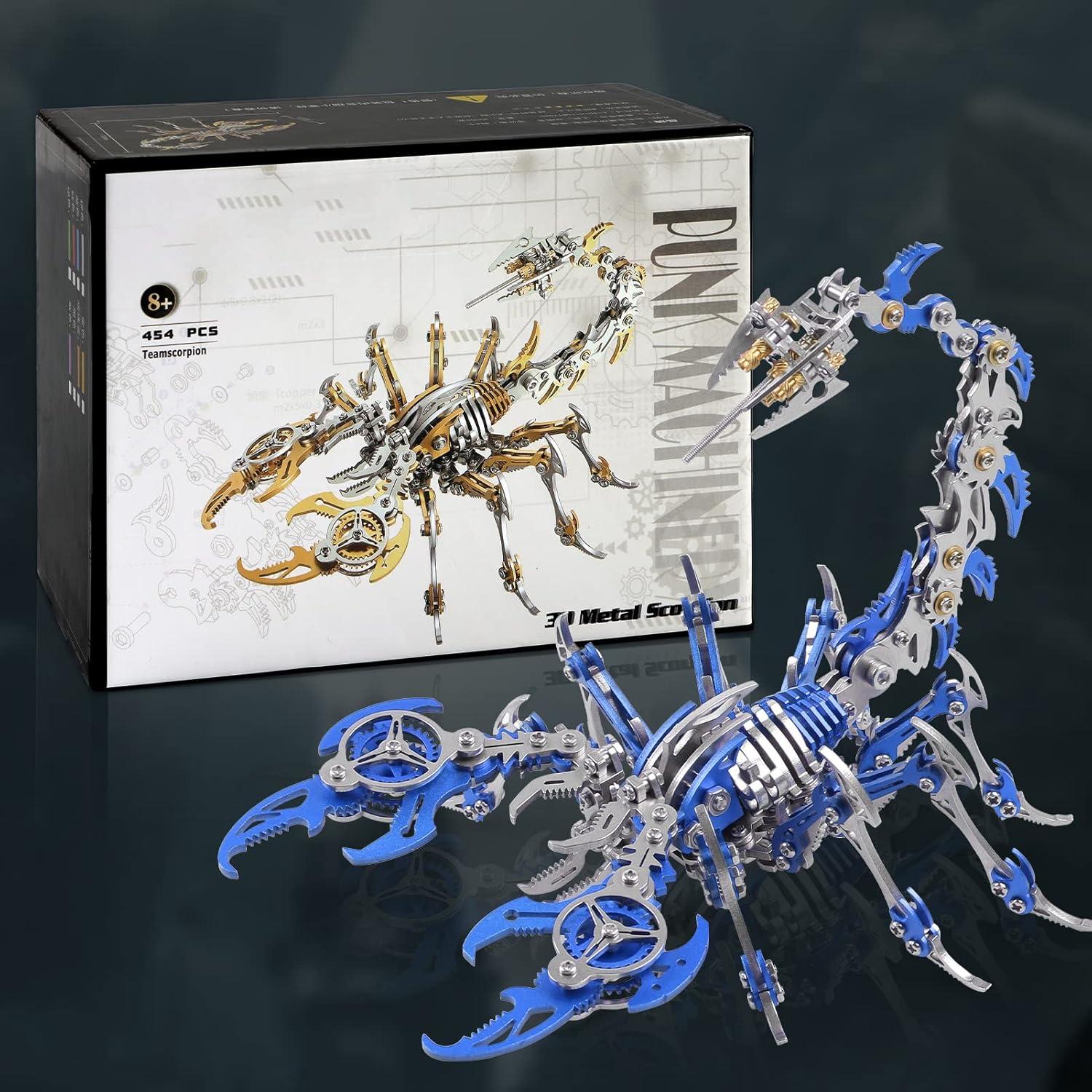 Rompecabezas 3D Escorpión Metálico DIY Metalkitor - 454 Piezas