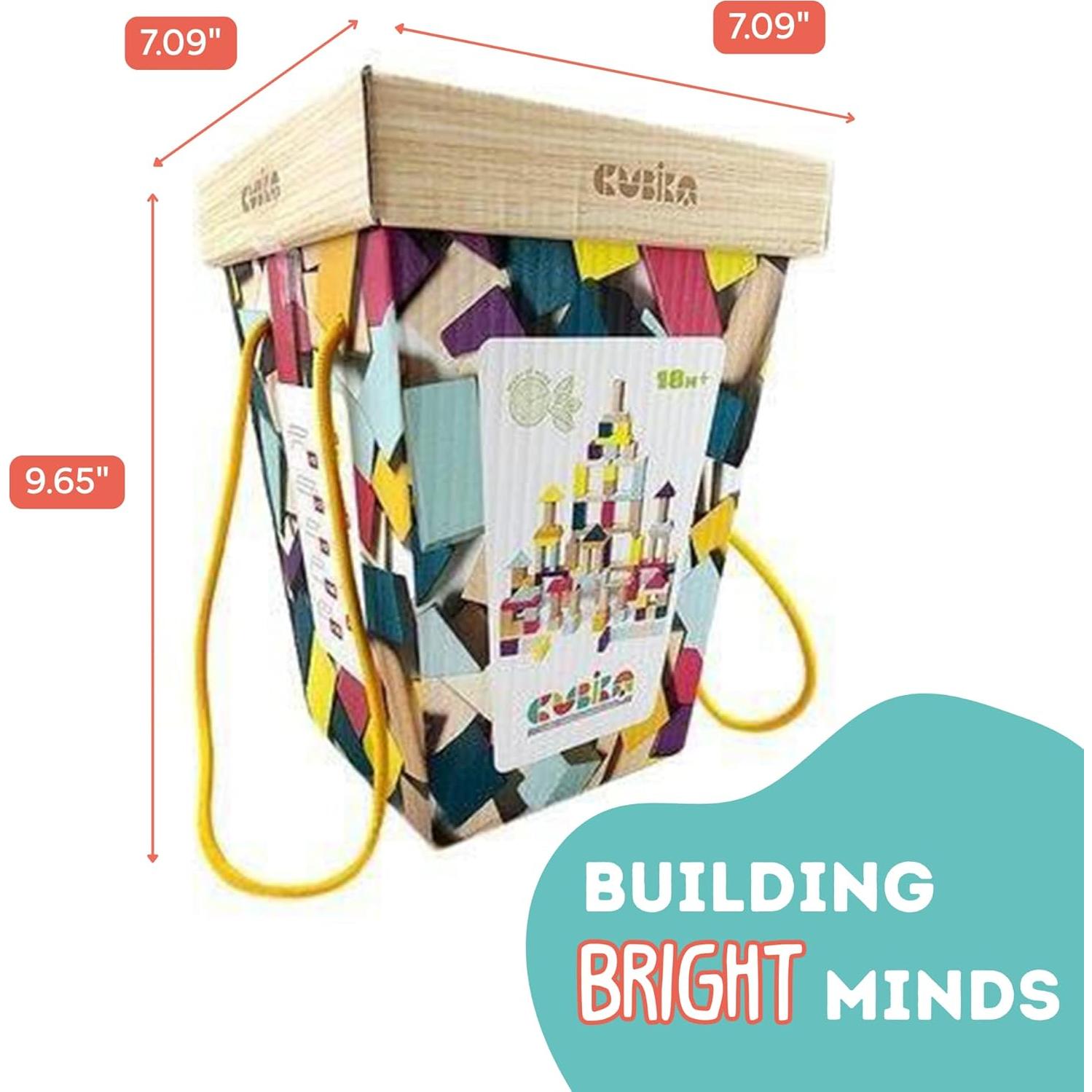 Kit de Construcción de Bloques de Madera Levenya 100 Piezas