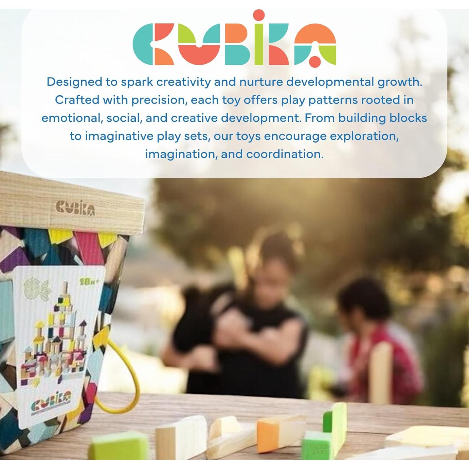 Kit de Construcción de Bloques de Madera Levenya 100 Piezas