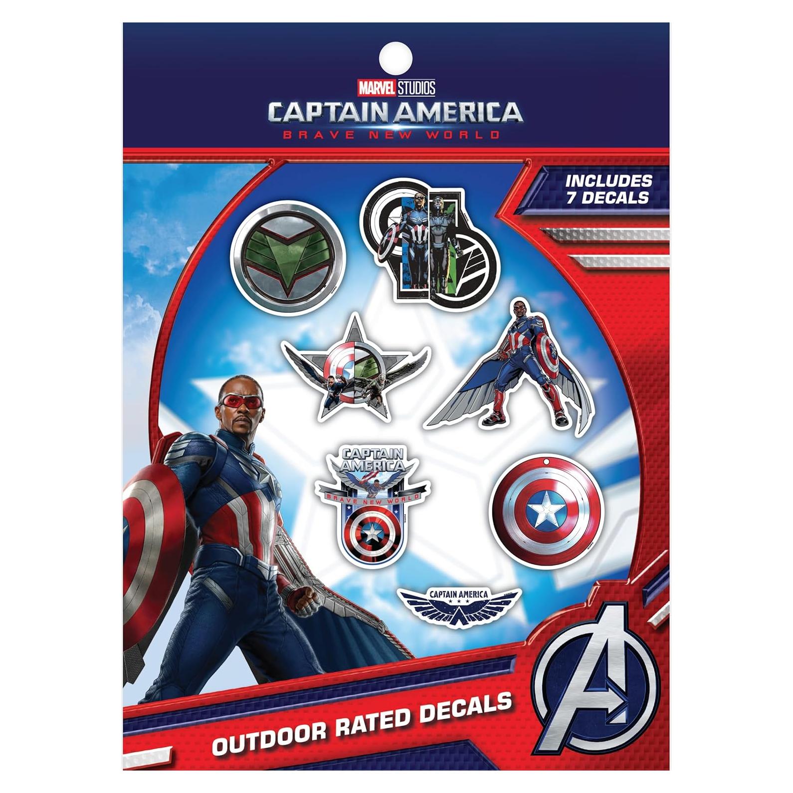 Calcomanías Capitán América WALL PALZ - 7 Vinilos Resistentes