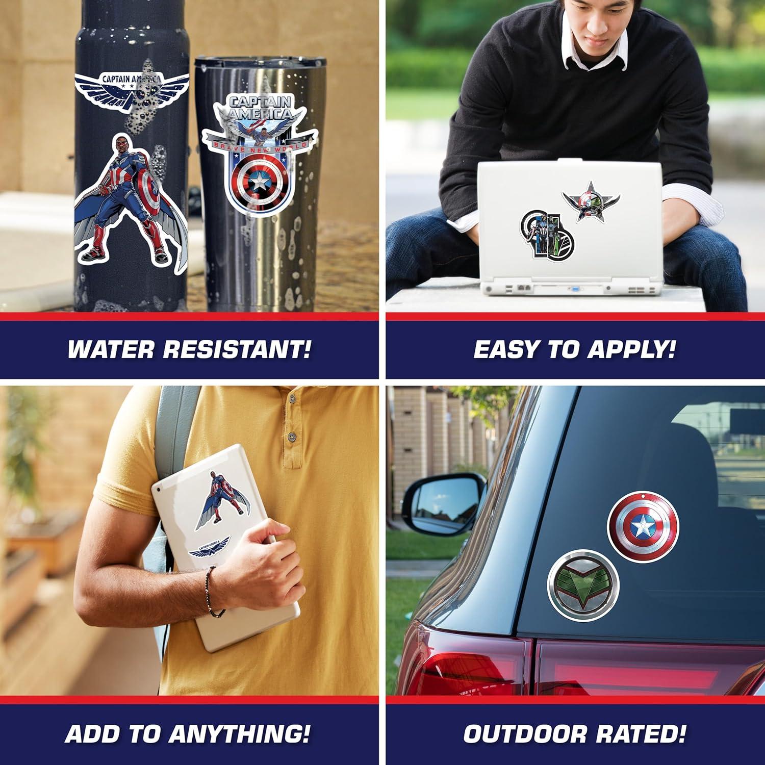 Calcomanías Capitán América WALL PALZ - 7 Vinilos Resistentes