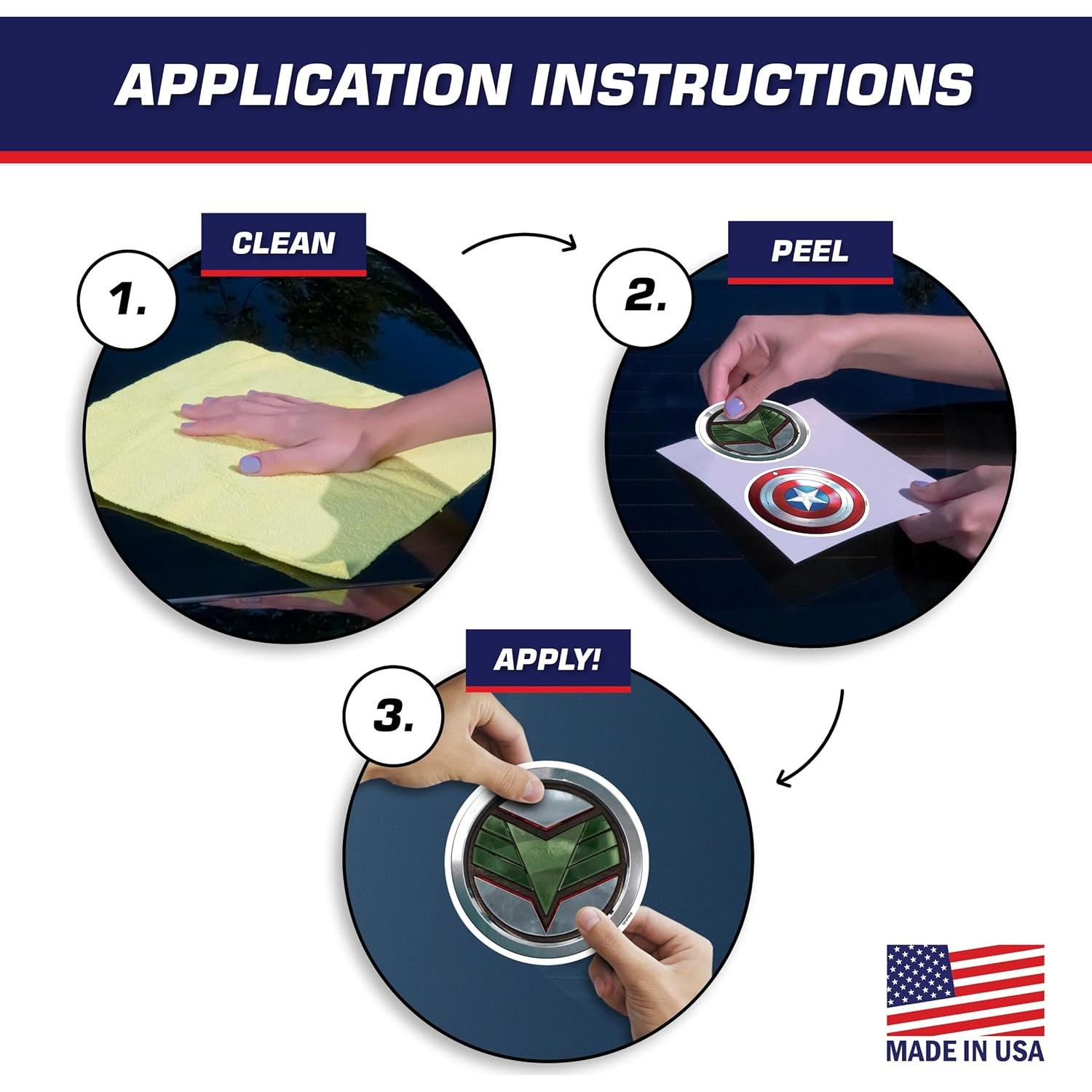 Calcomanías Capitán América WALL PALZ - 7 Vinilos Resistentes