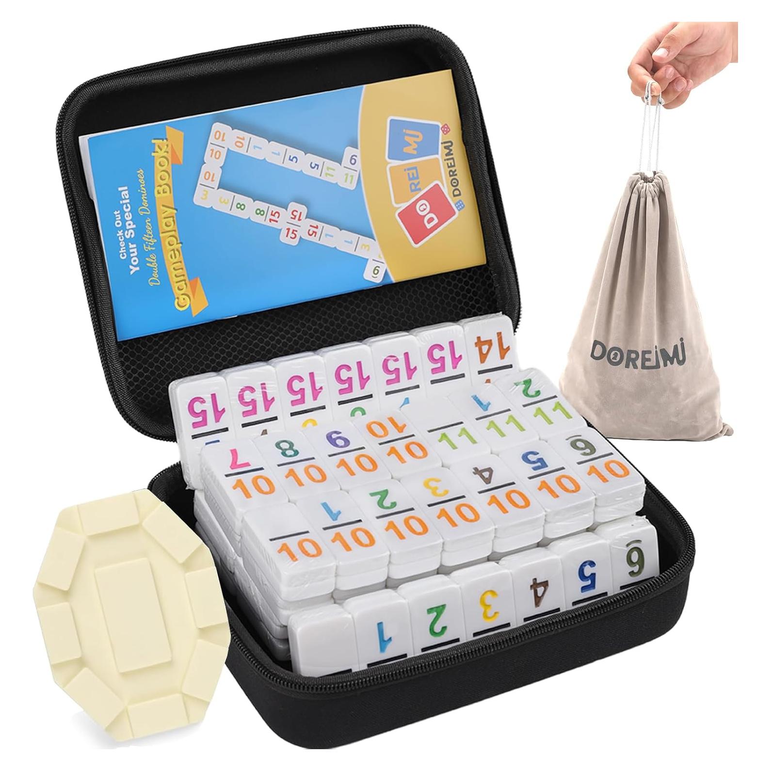 Dominó Mexicano Doreimi Doble 15 con 136 Fichas y Estuche