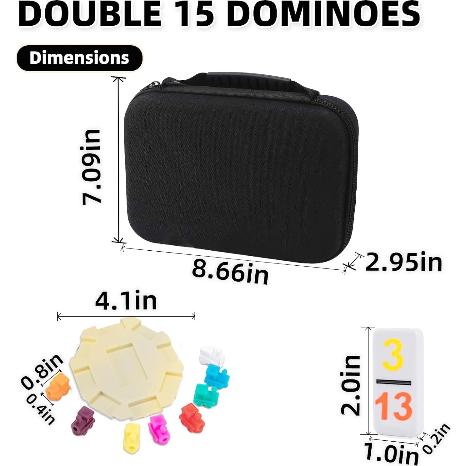 Dominó Mexicano Doreimi Doble 15 con 136 Fichas y Estuche