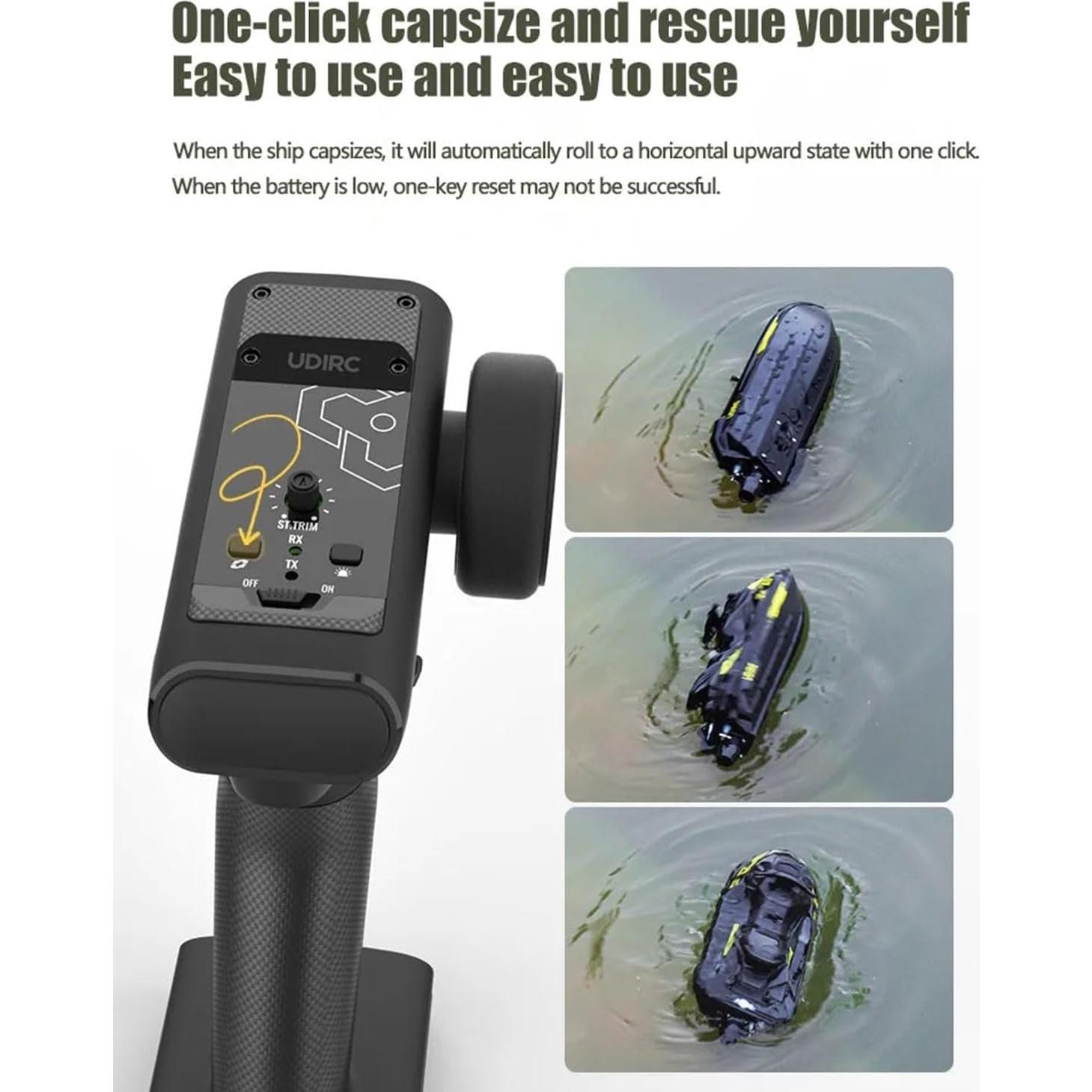 Barco RC Acuático CaptainRC UDI023 25KPH 2 Baterías