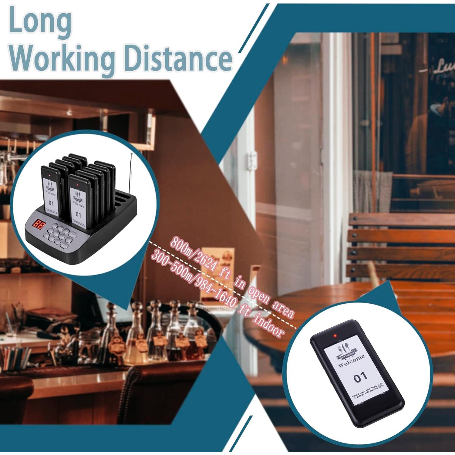 Buscador de Restaurante YYCALLING 10 Canales Inalámbrico