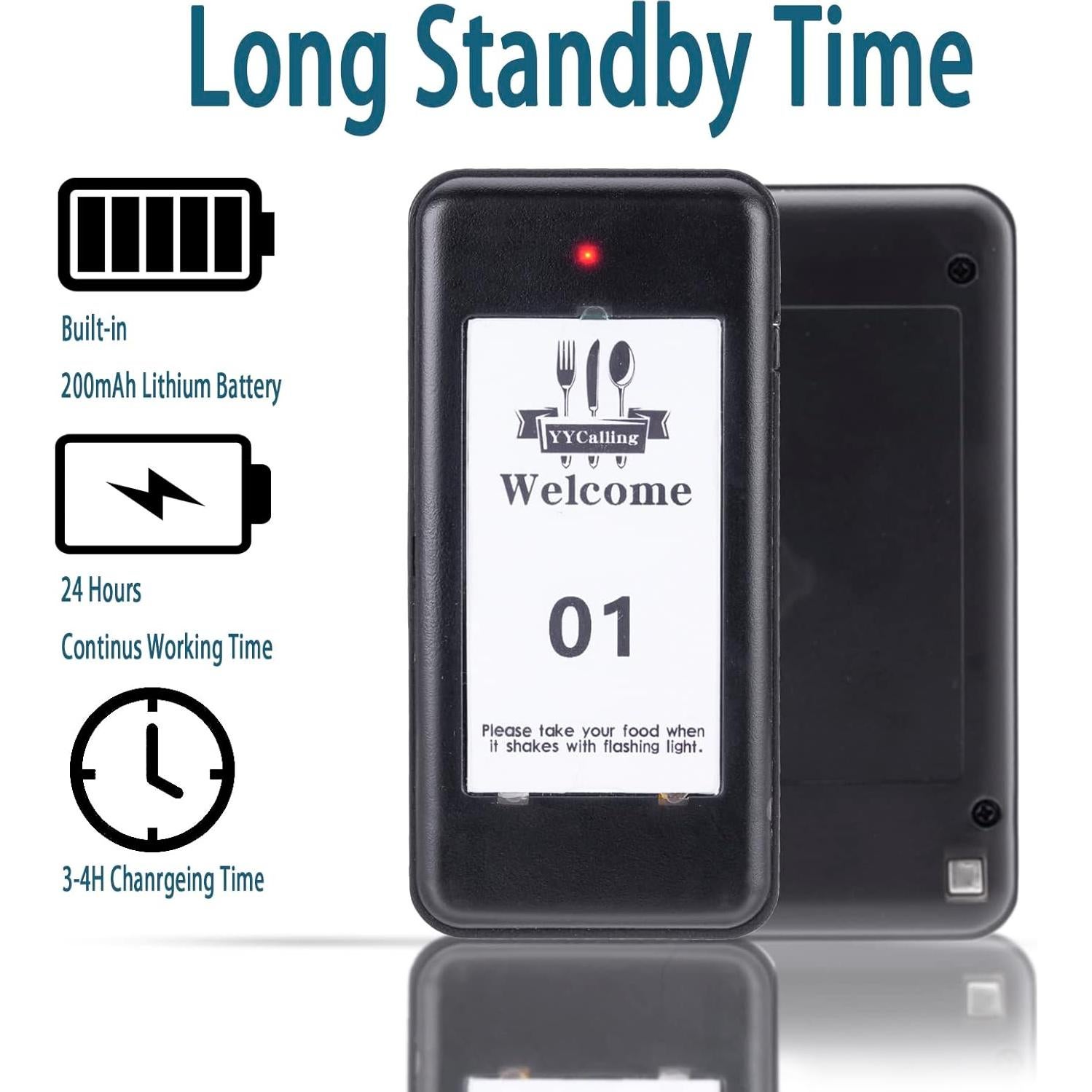 Buscador de Restaurante YYCALLING 10 Canales Inalámbrico